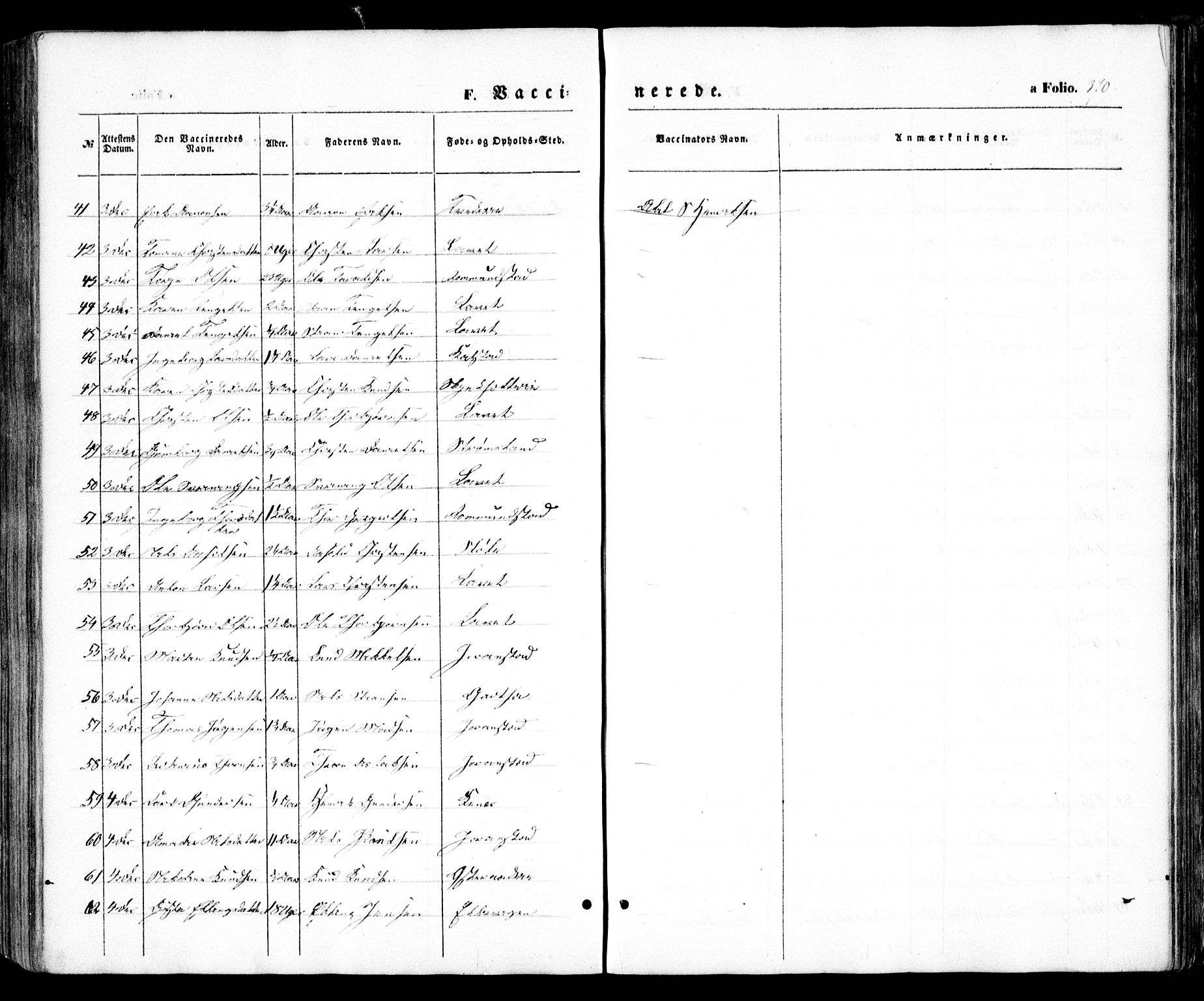 Holt sokneprestkontor, AV/SAK-1111-0021/F/Fa/L0008: Ministerialbok nr. A 8, 1849-1860, s. 370