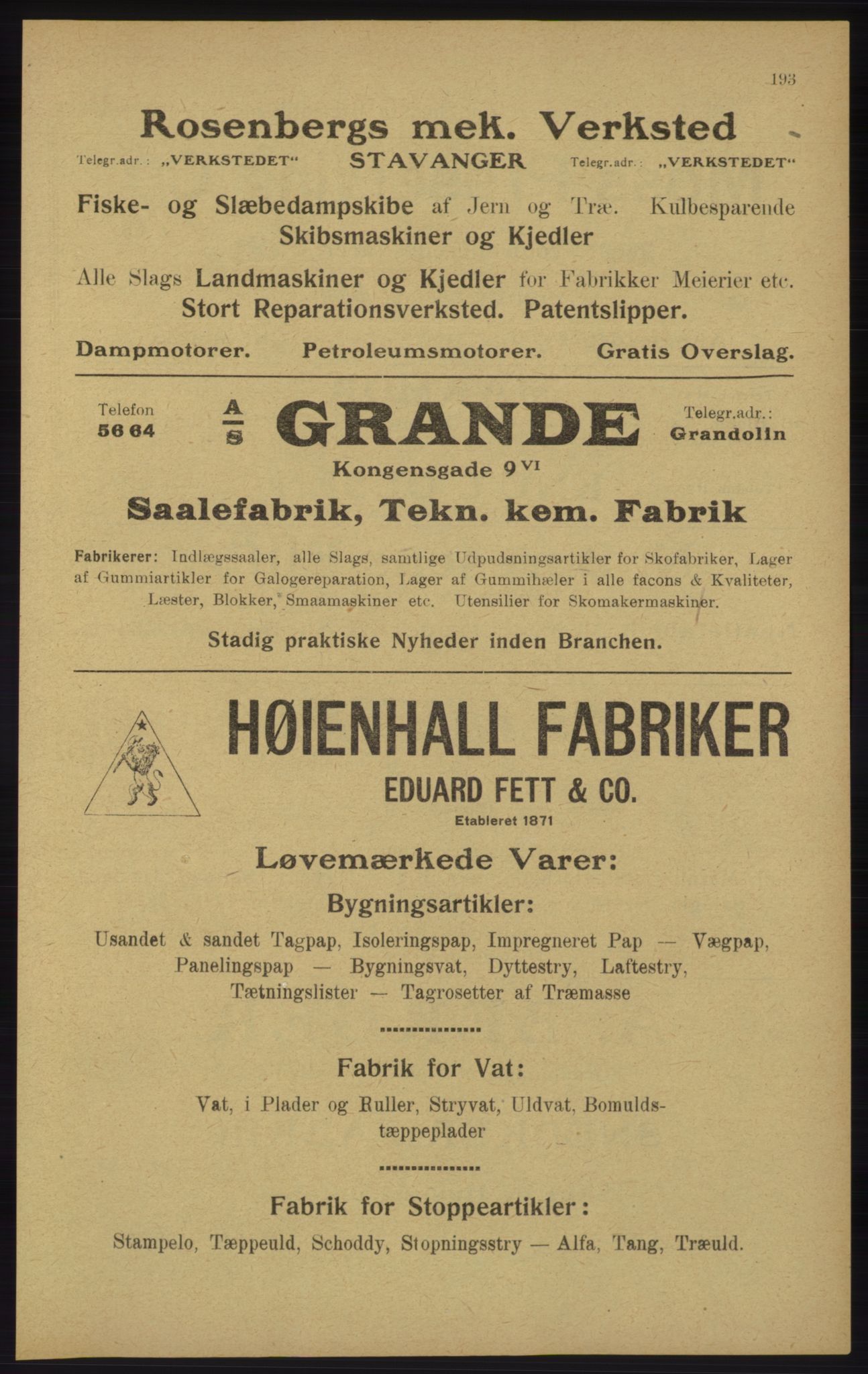 Kristiania/Oslo adressebok, PUBL/-, 1913, s. 203