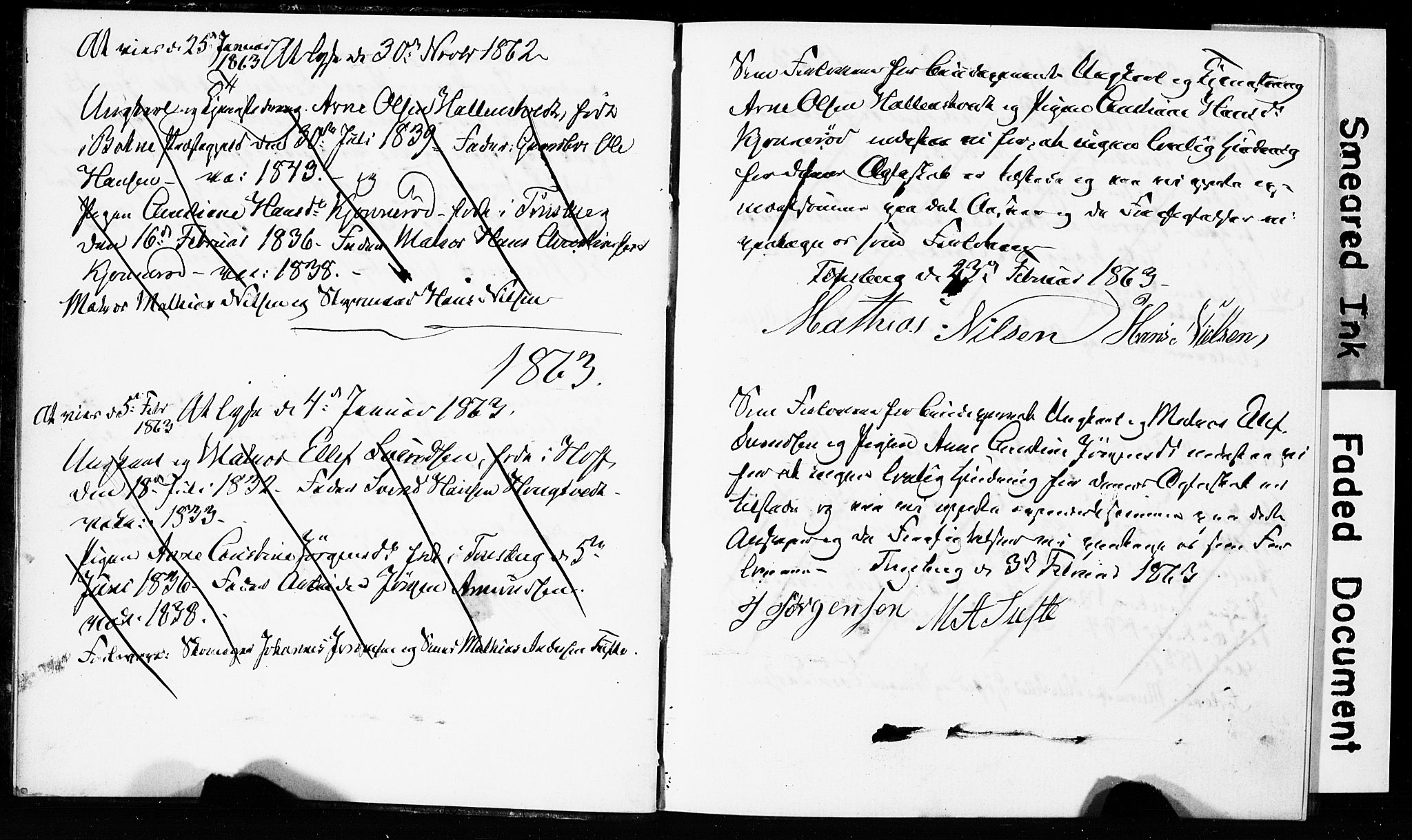 Tønsberg kirkebøker, SAKO/A-330/H/Ha/L0002: Lysningsprotokoll nr. 2, 1862-1868