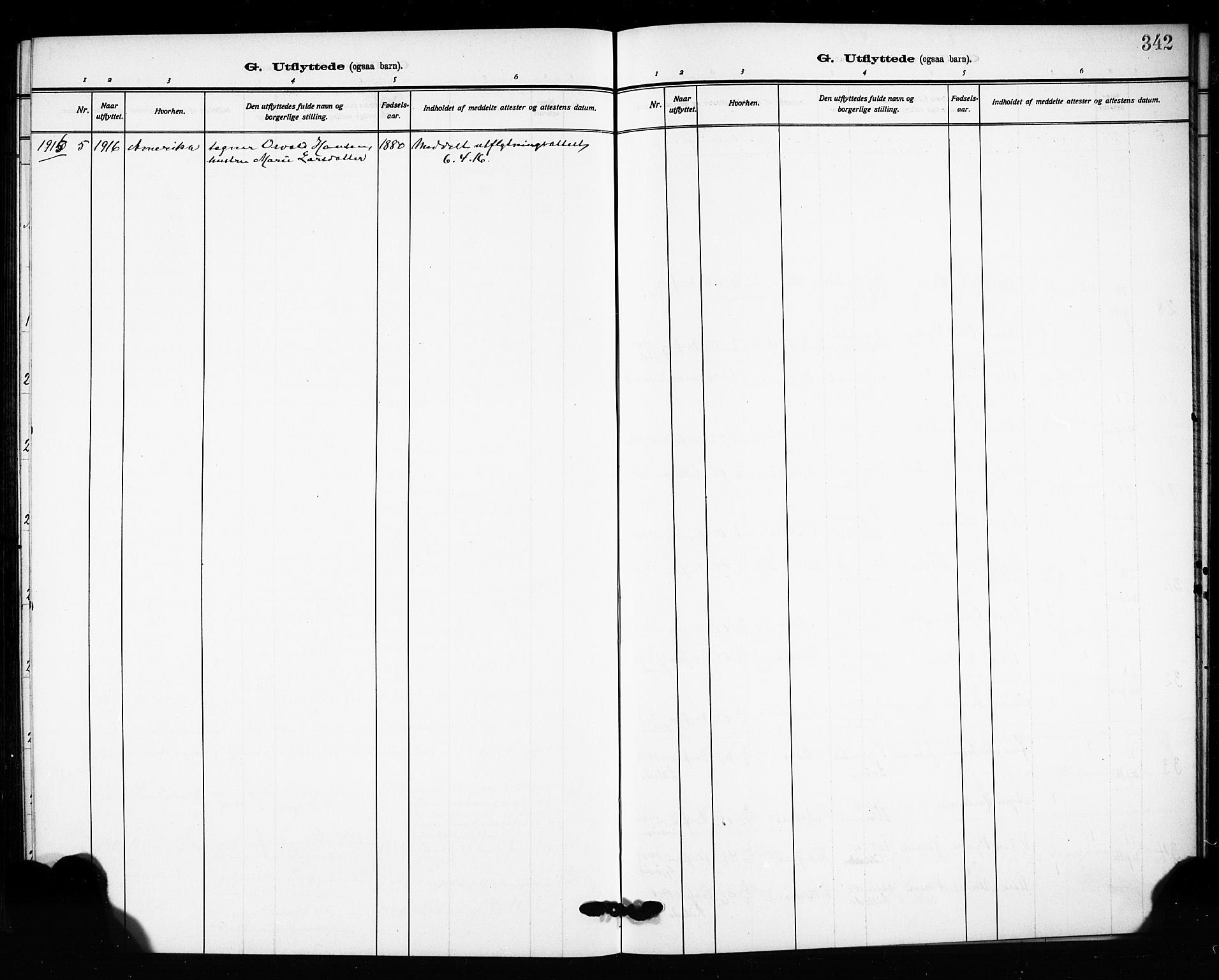 Skedsmo prestekontor Kirkebøker, AV/SAO-A-10033a/G/Ga/L0006: Klokkerbok nr. I 6, 1912-1926, s. 342