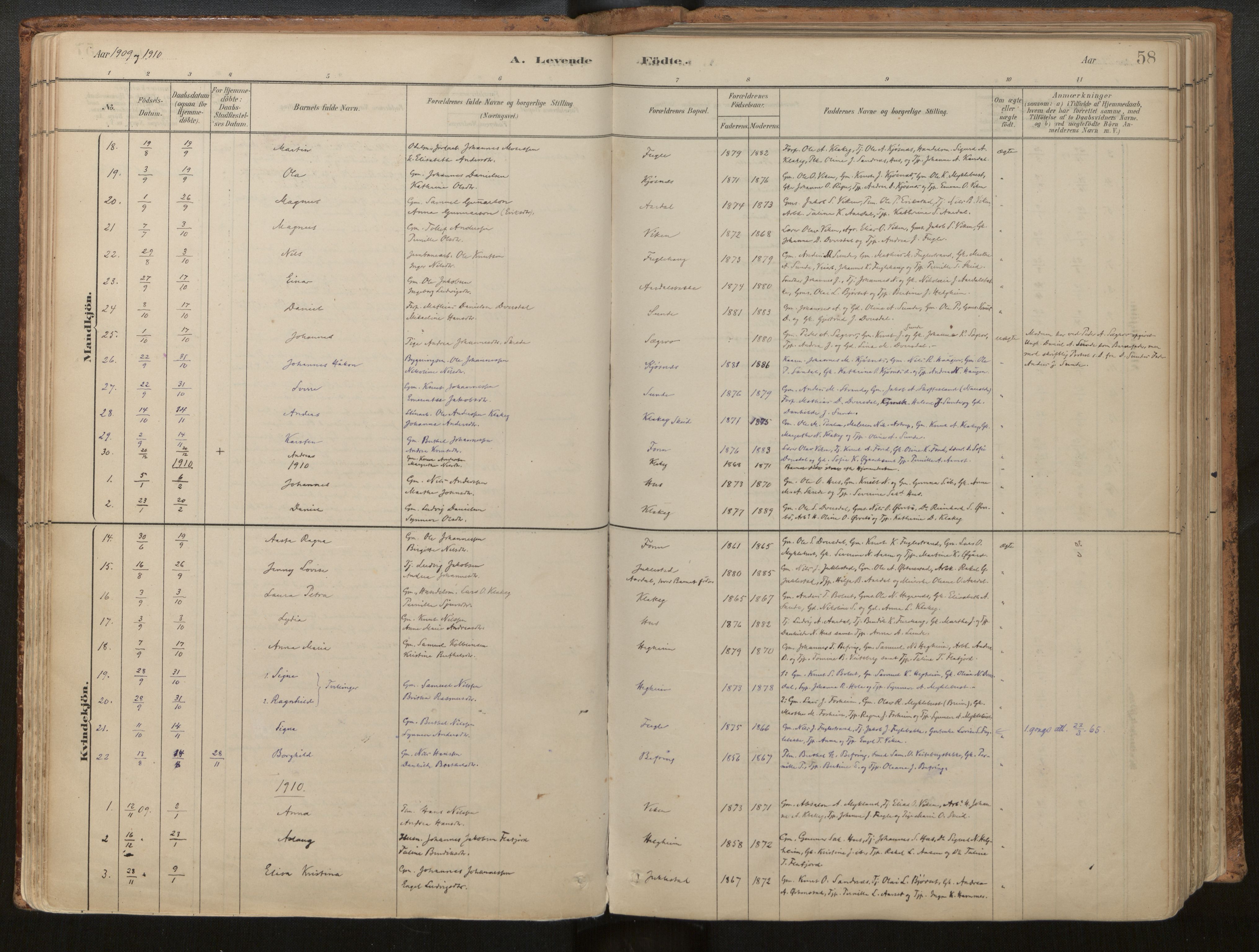 Jølster sokneprestembete, AV/SAB-A-80701/H/Haa/Haac/L0001: Ministerialbok nr. C 1, 1882-1928, s. 58