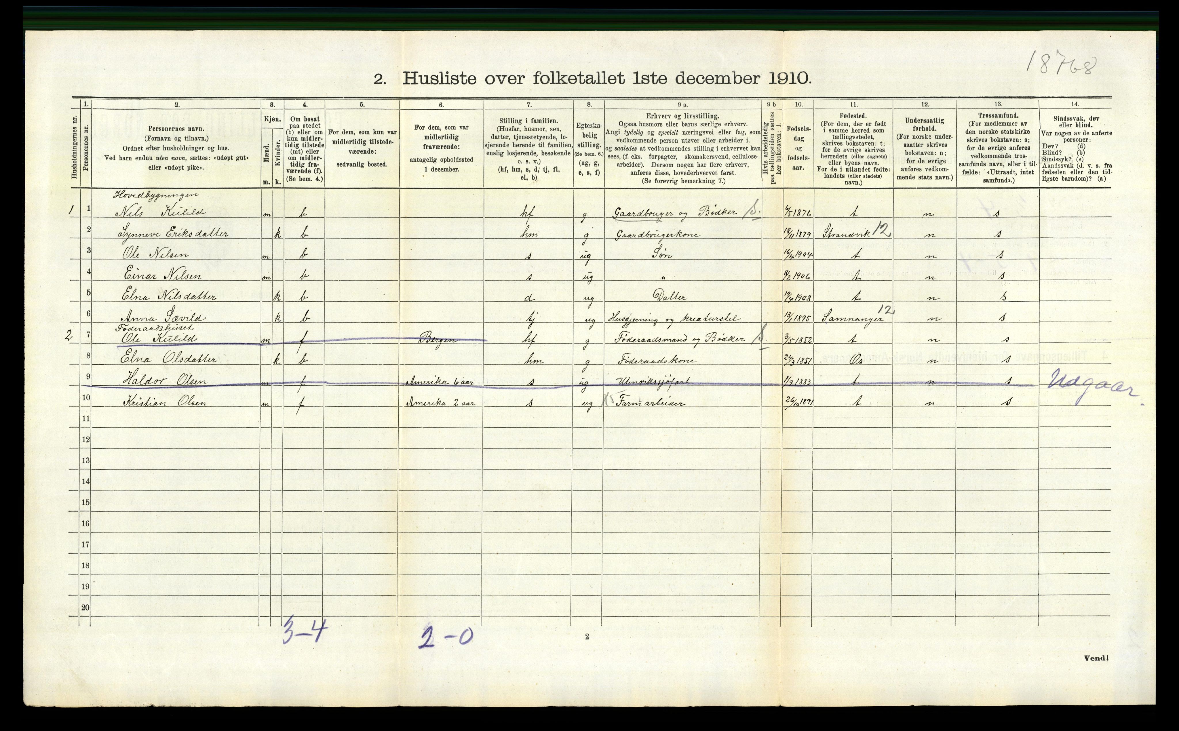 RA, Folketelling 1910 for 1241 Fusa herred, 1910, s. 113