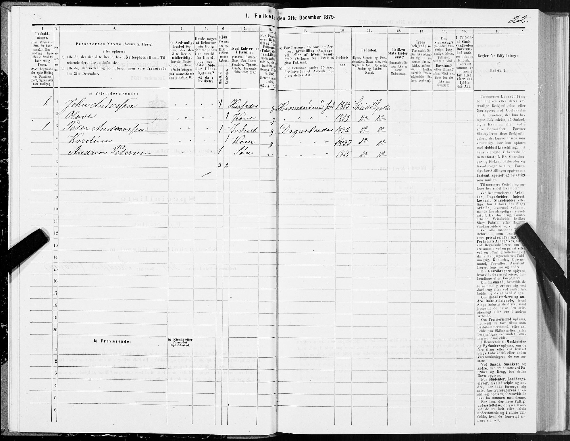 SAT, Folketelling 1875 for 1731P Sparbu prestegjeld, 1875, s. 5022