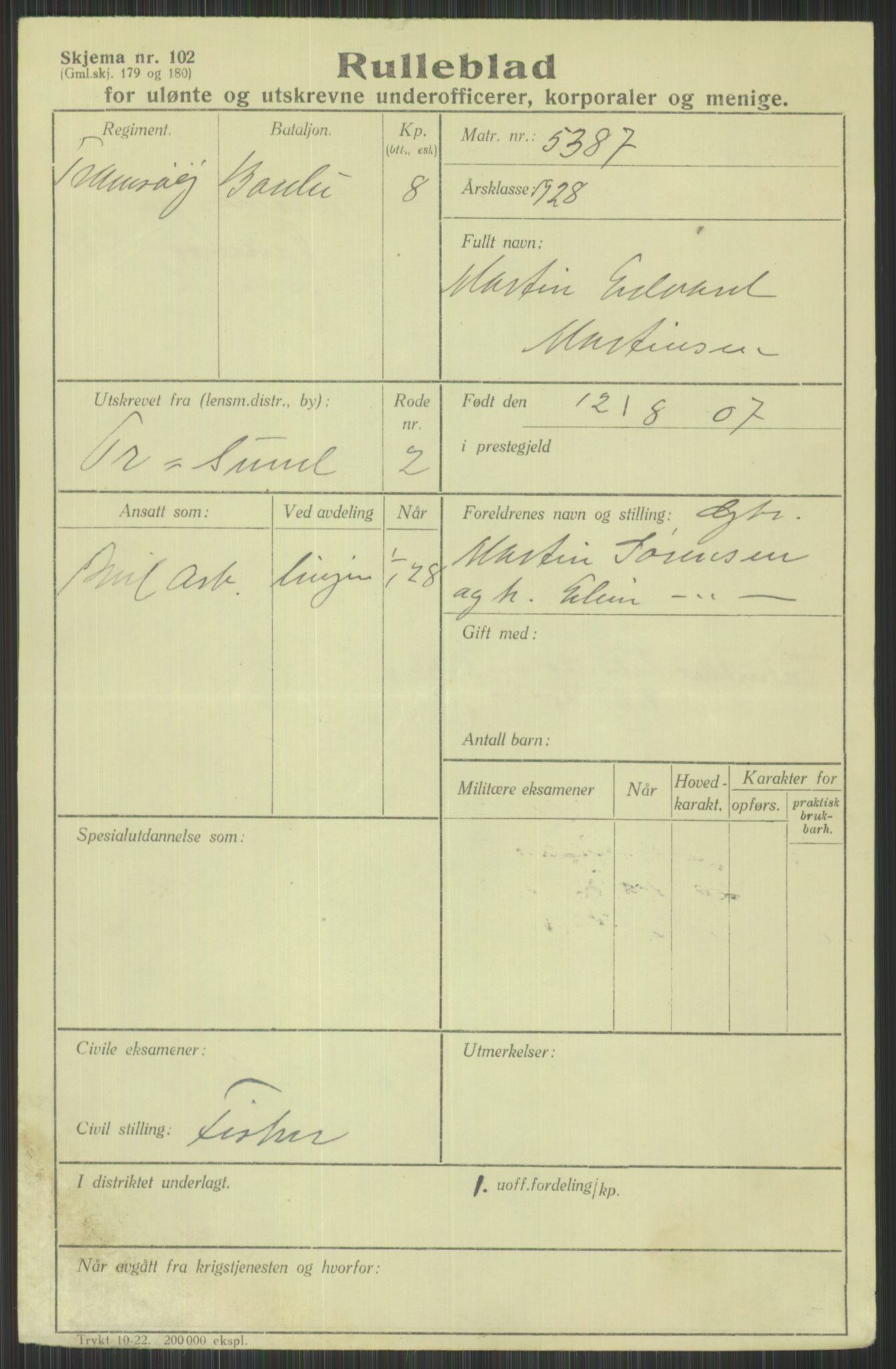 Forsvaret, Troms infanteriregiment nr. 16, AV/RA-RAFA-3146/P/Pa/L0013/0003: Rulleblad / Rulleblad for regimentets menige mannskaper, årsklasse 1928, 1928, s. 479