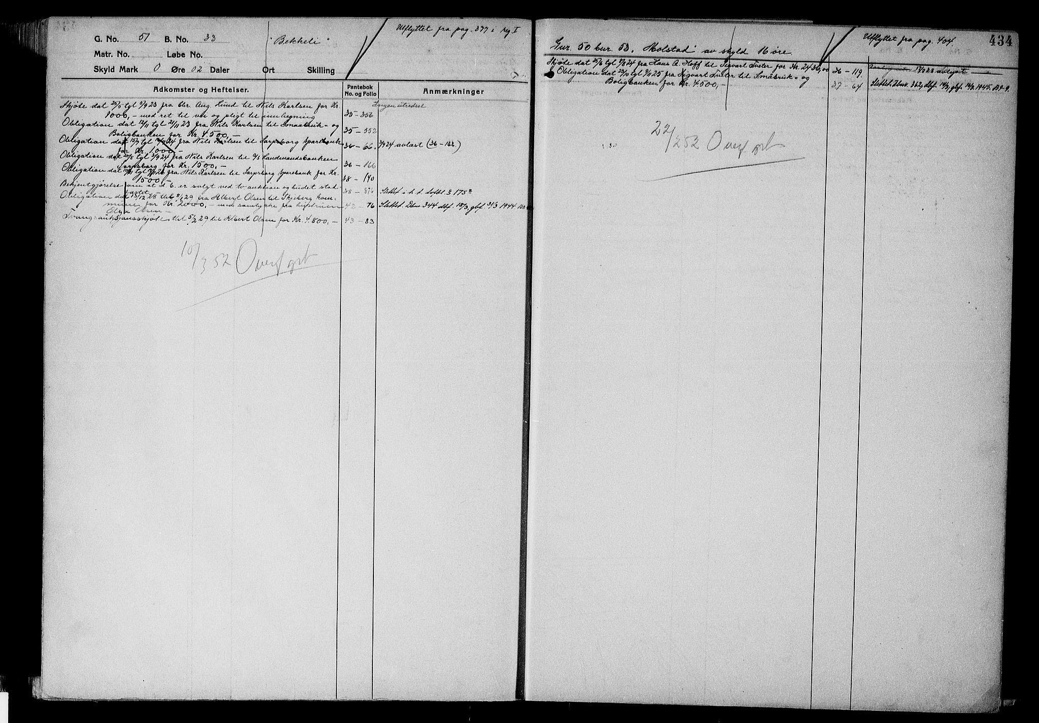 Tune sorenskriveri, AV/SAO-A-10470/G/Ga/Gab/Gabf/L0002b: Panteregister nr. VI 2b, 1910-1953, s. 434