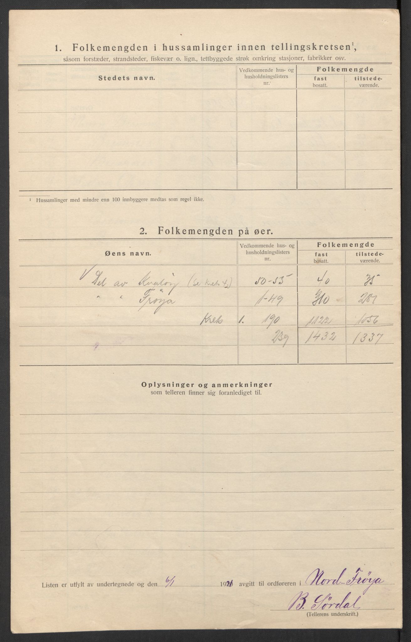 SAT, Folketelling 1920 for 1620 Nord-Frøya herred, 1920, s. 26