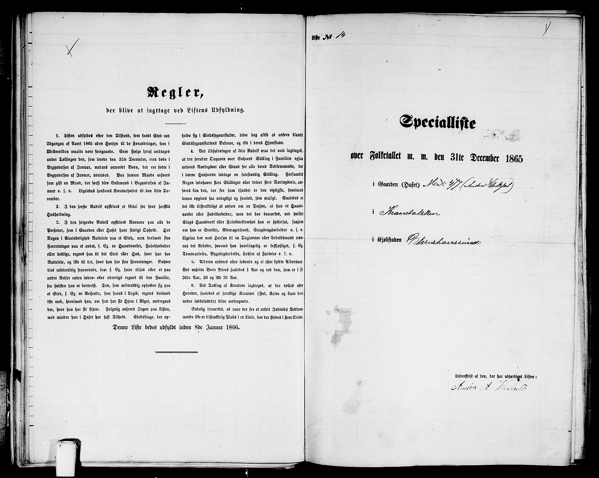 RA, Folketelling 1865 for 1503B Kristiansund prestegjeld, Kristiansund kjøpstad, 1865, s. 36