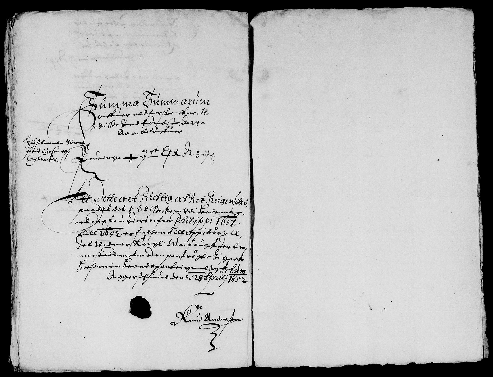 Rentekammeret inntil 1814, Reviderte regnskaper, Lensregnskaper, AV/RA-EA-5023/R/Rb/Rba/L0206: Akershus len, 1651-1652