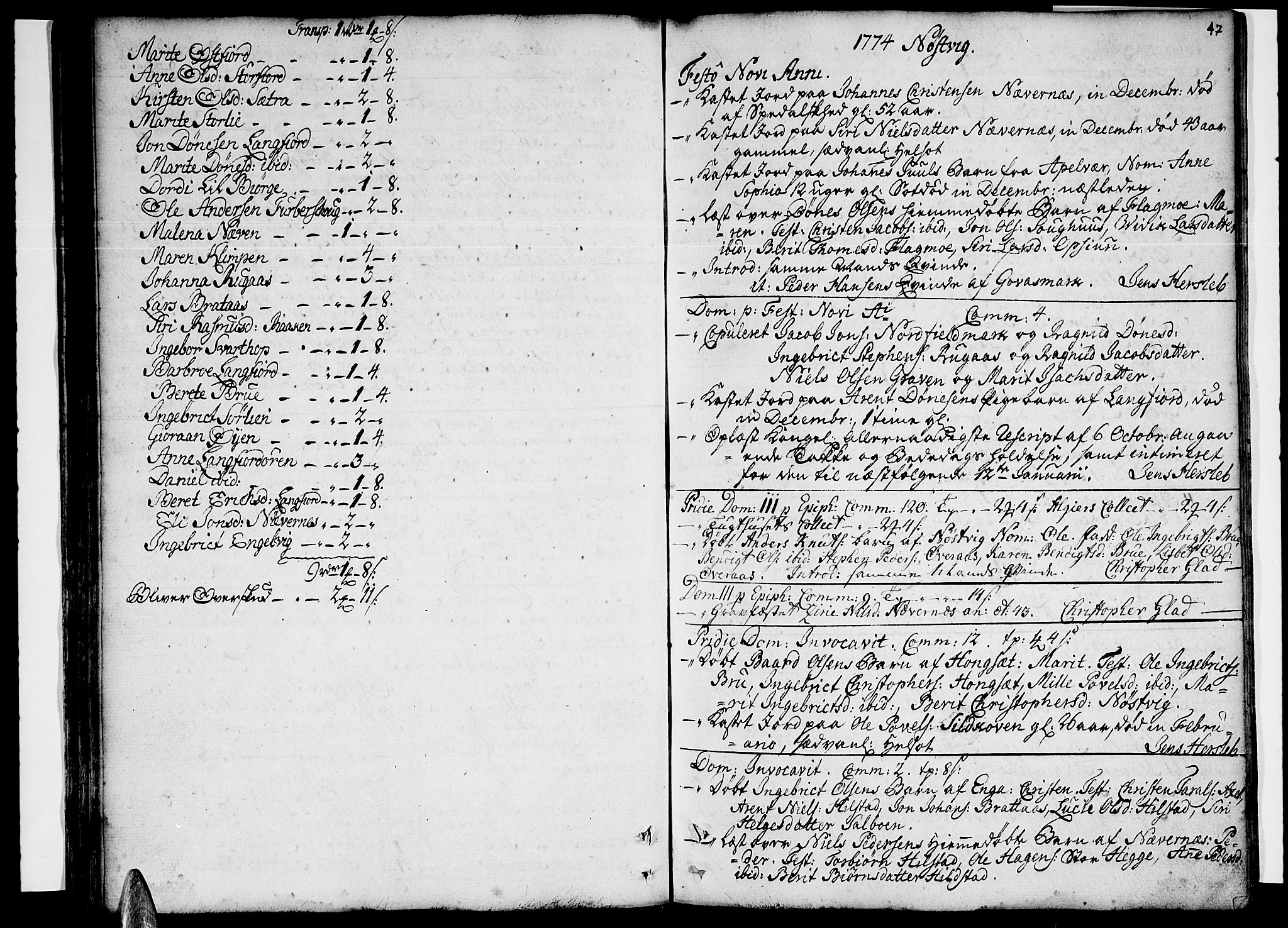 Ministerialprotokoller, klokkerbøker og fødselsregistre - Nordland, SAT/A-1459/814/L0222: Ministerialbok nr. 814A03, 1752-1819, s. 47