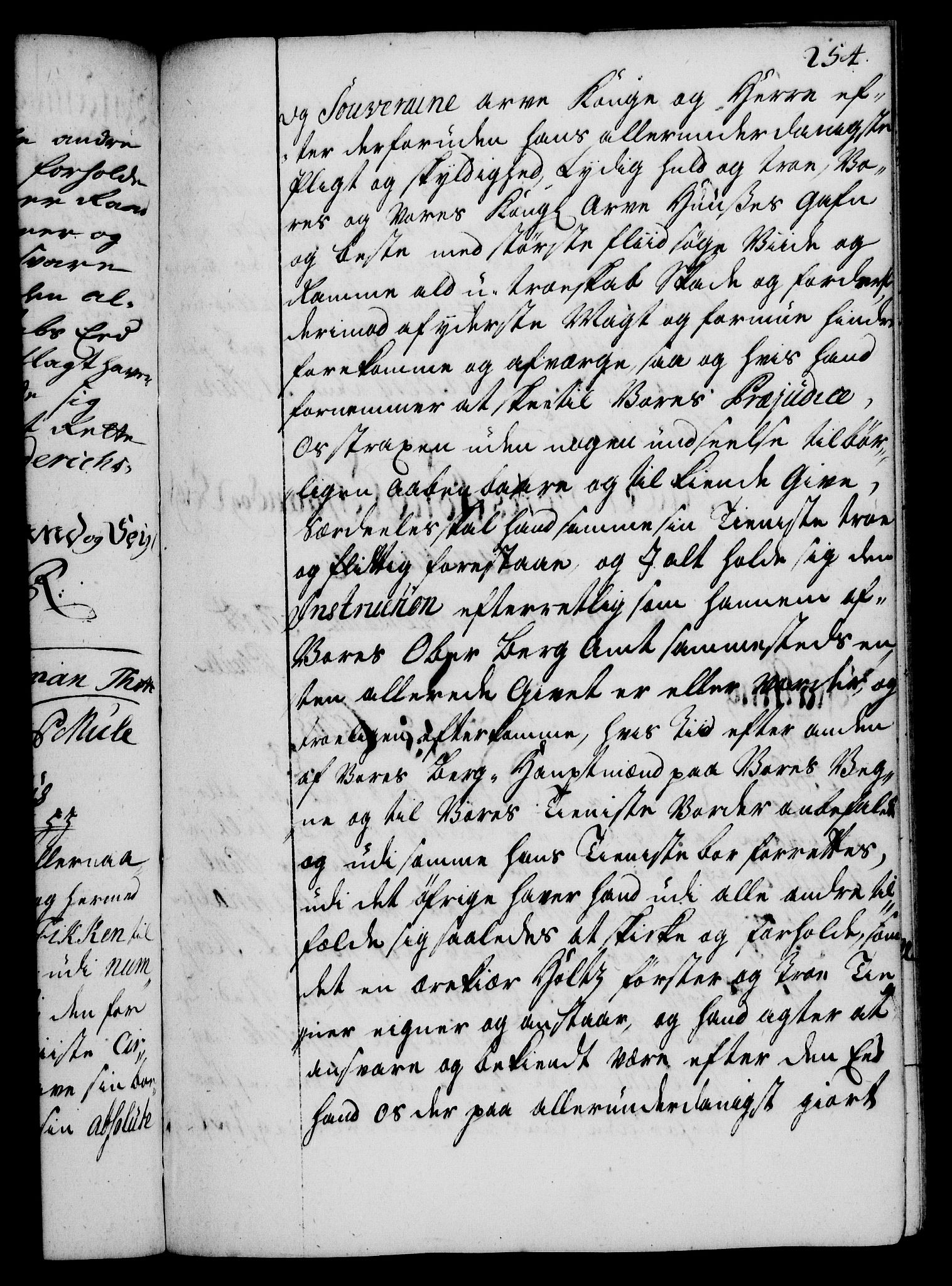Rentekammeret, Kammerkanselliet, AV/RA-EA-3111/G/Gg/Gge/L0002: Norsk bestallingsprotokoll med register (merket RK 53.26), 1730-1744, s. 254