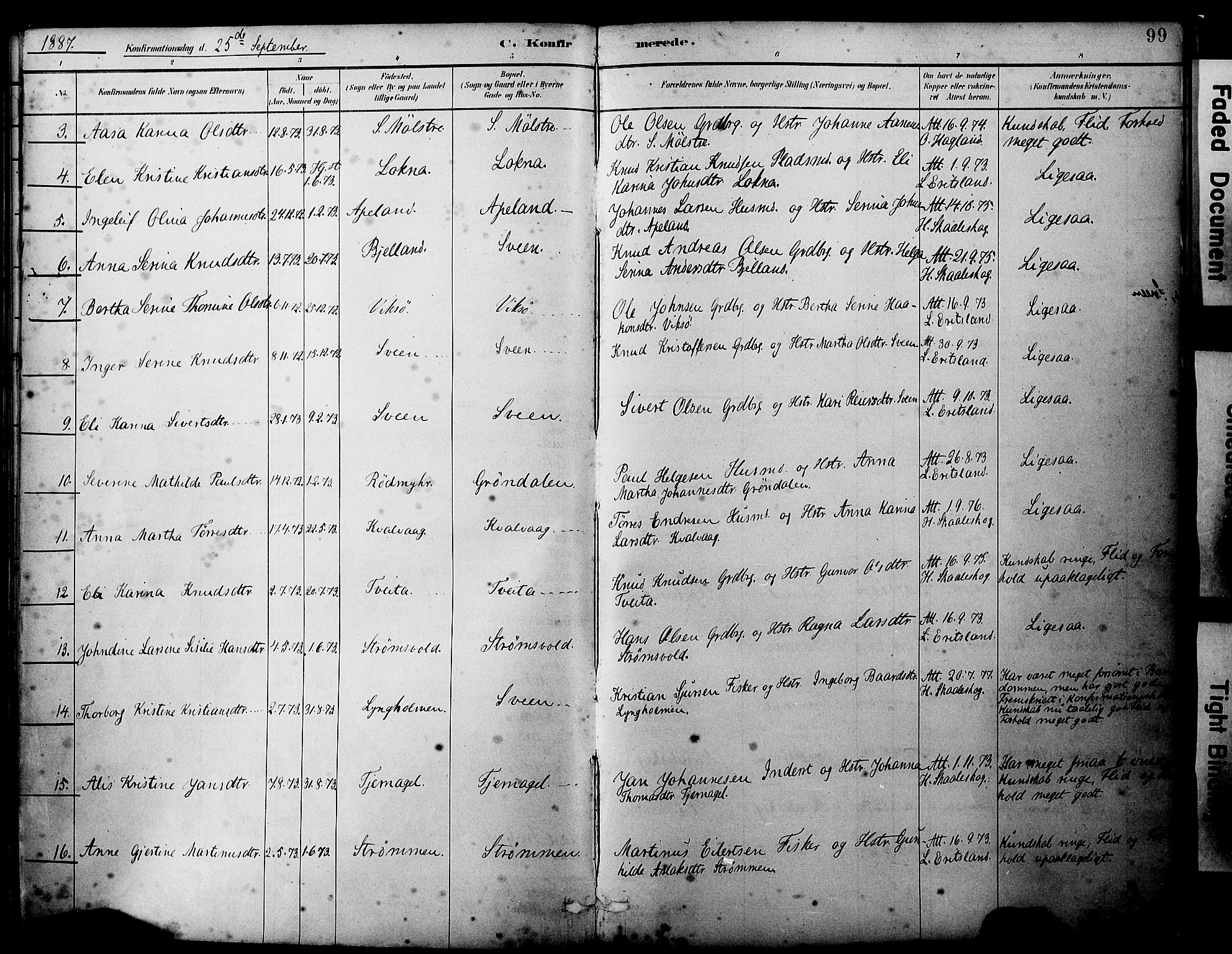 Sveio Sokneprestembete, AV/SAB-A-78501/H/Haa: Ministerialbok nr. B 2, 1883-1894, s. 99