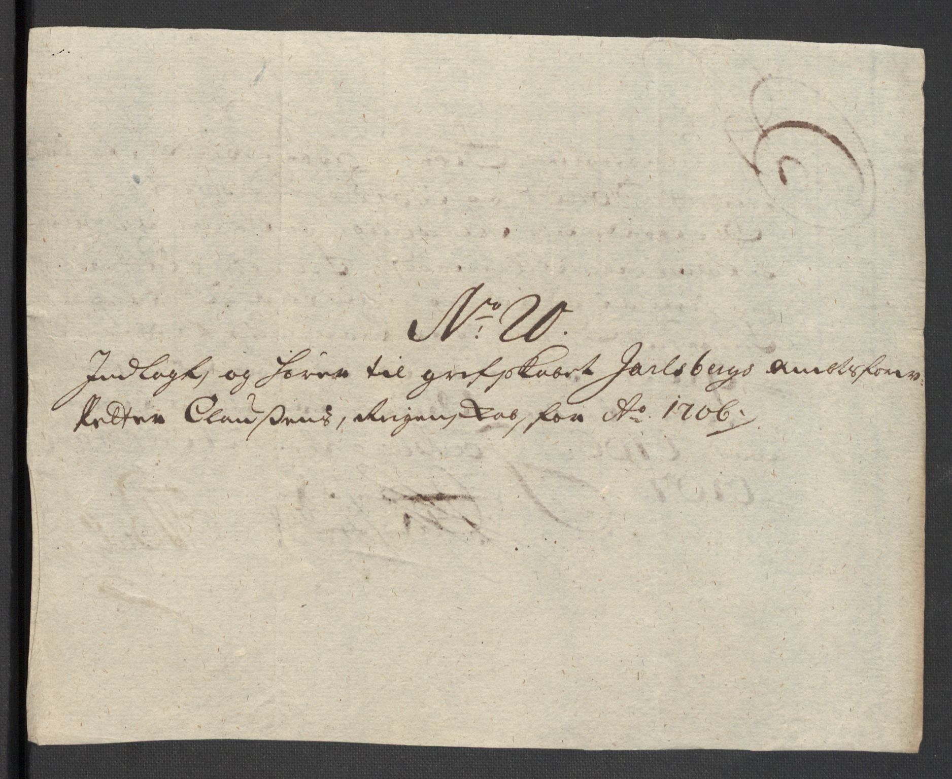 Rentekammeret inntil 1814, Reviderte regnskaper, Fogderegnskap, RA/EA-4092/R32/L1872: Fogderegnskap Jarlsberg grevskap, 1706-1707, s. 235