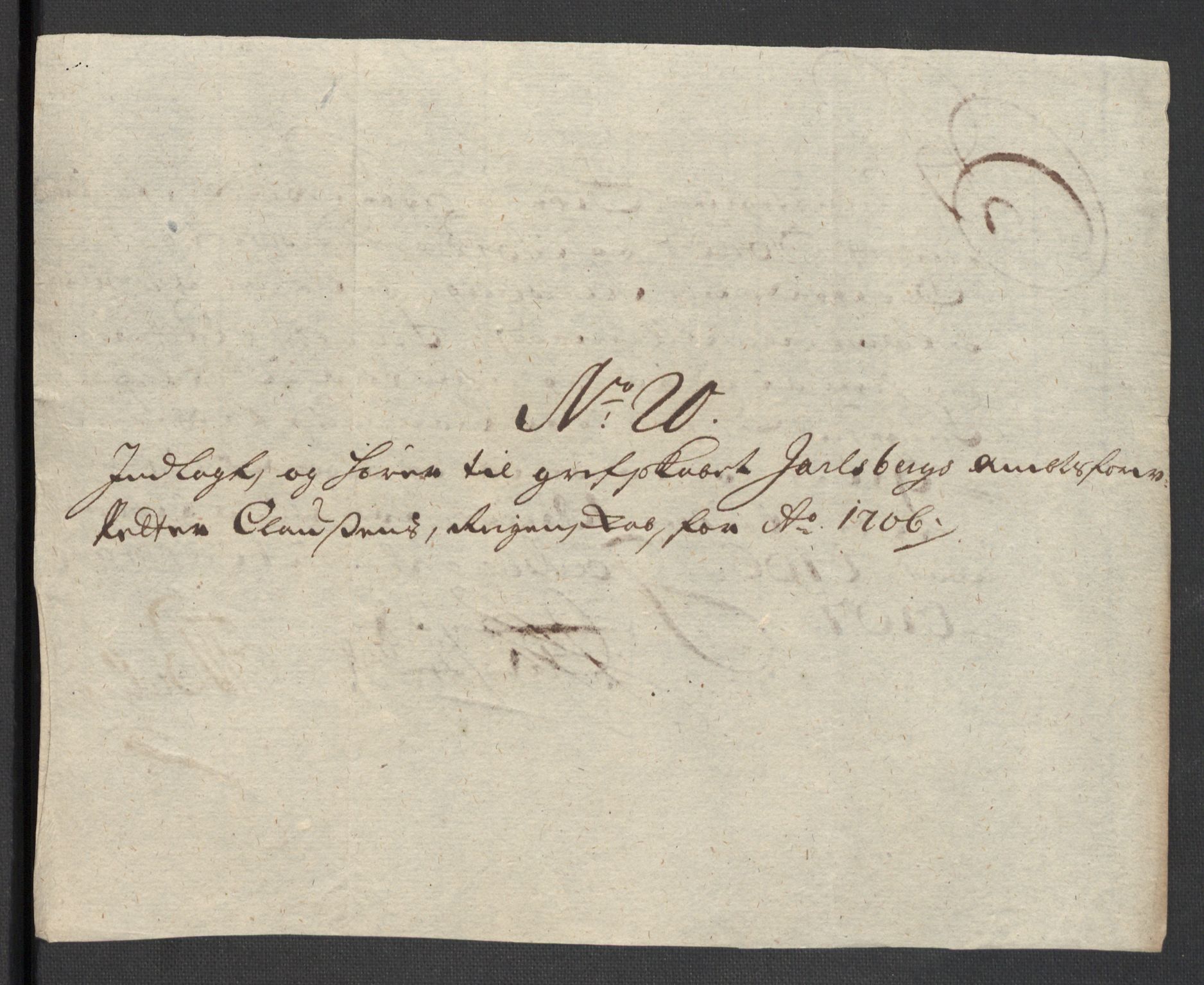 Rentekammeret inntil 1814, Reviderte regnskaper, Fogderegnskap, AV/RA-EA-4092/R32/L1872: Fogderegnskap Jarlsberg grevskap, 1706-1707, s. 235