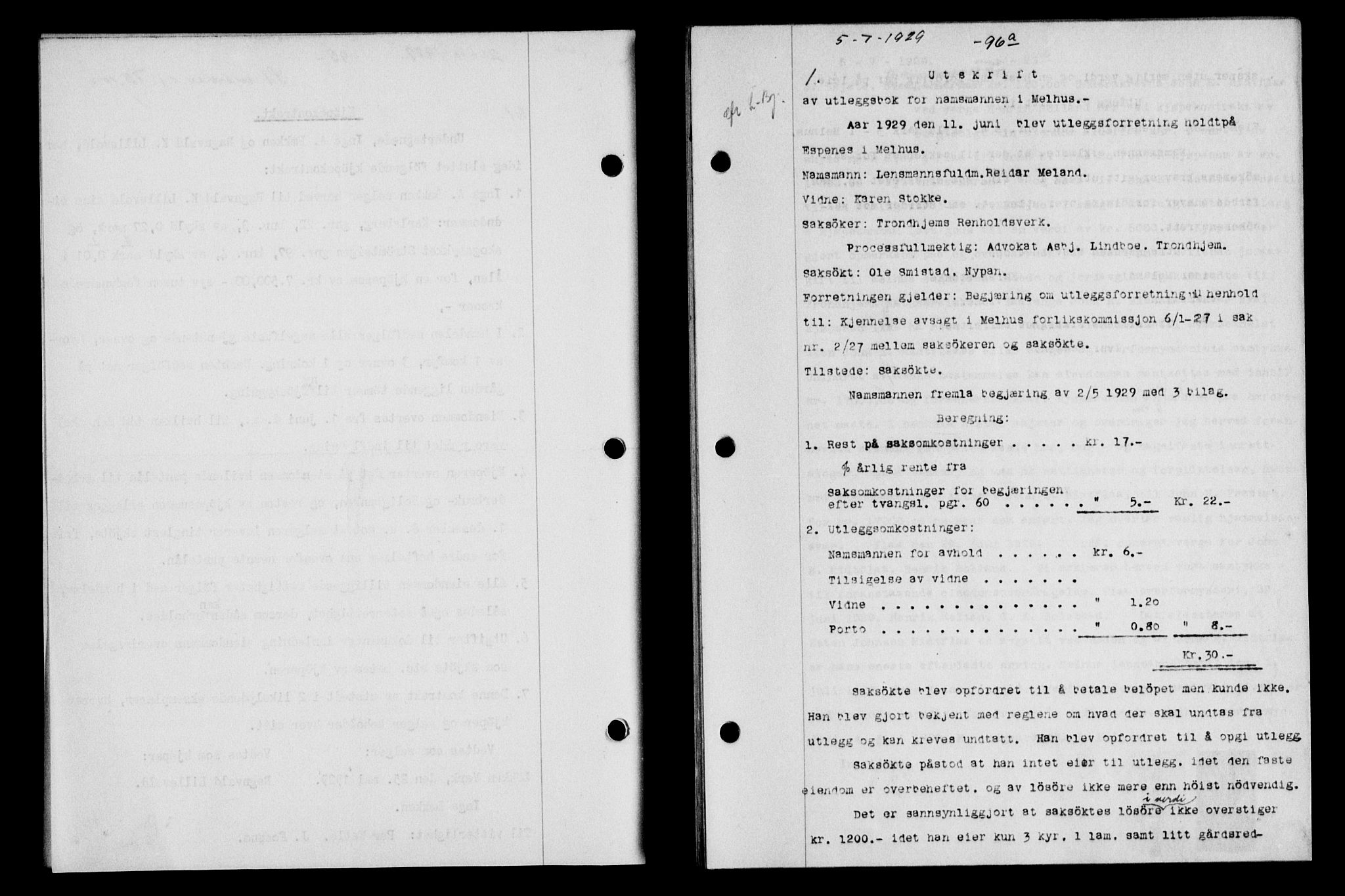 Gauldal sorenskriveri, SAT/A-0014/1/2/2C/L0038: Pantebok nr. 39, 1929-1930, Tingl.dato: 05.07.1929