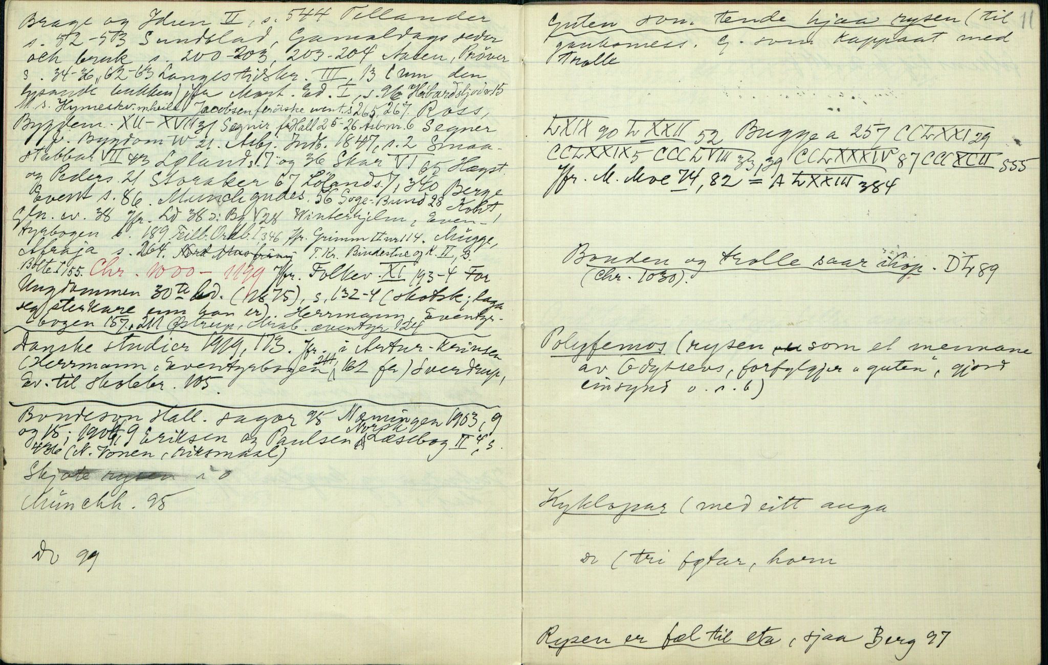 Rikard Berge, TEMU/TGM-A-1003/H/L0059: 59: Katalog yvi eventyr l (med skjemtesogur), 1912, s. 10-11