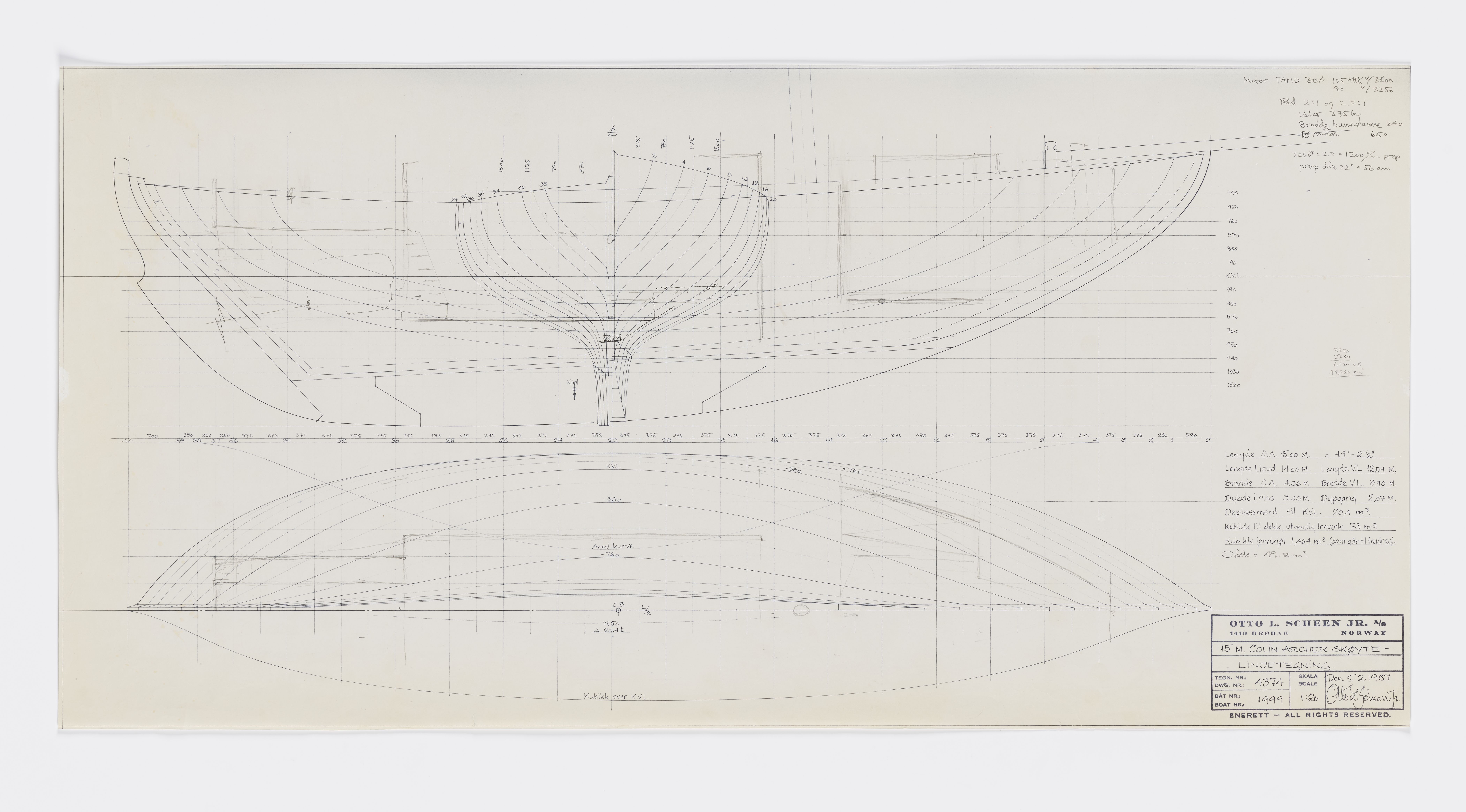 Furuholmen & Scheen, AFM/OM-1003/T/Ta/L0021/0001: Skøyte / Scheen, 1987-1993