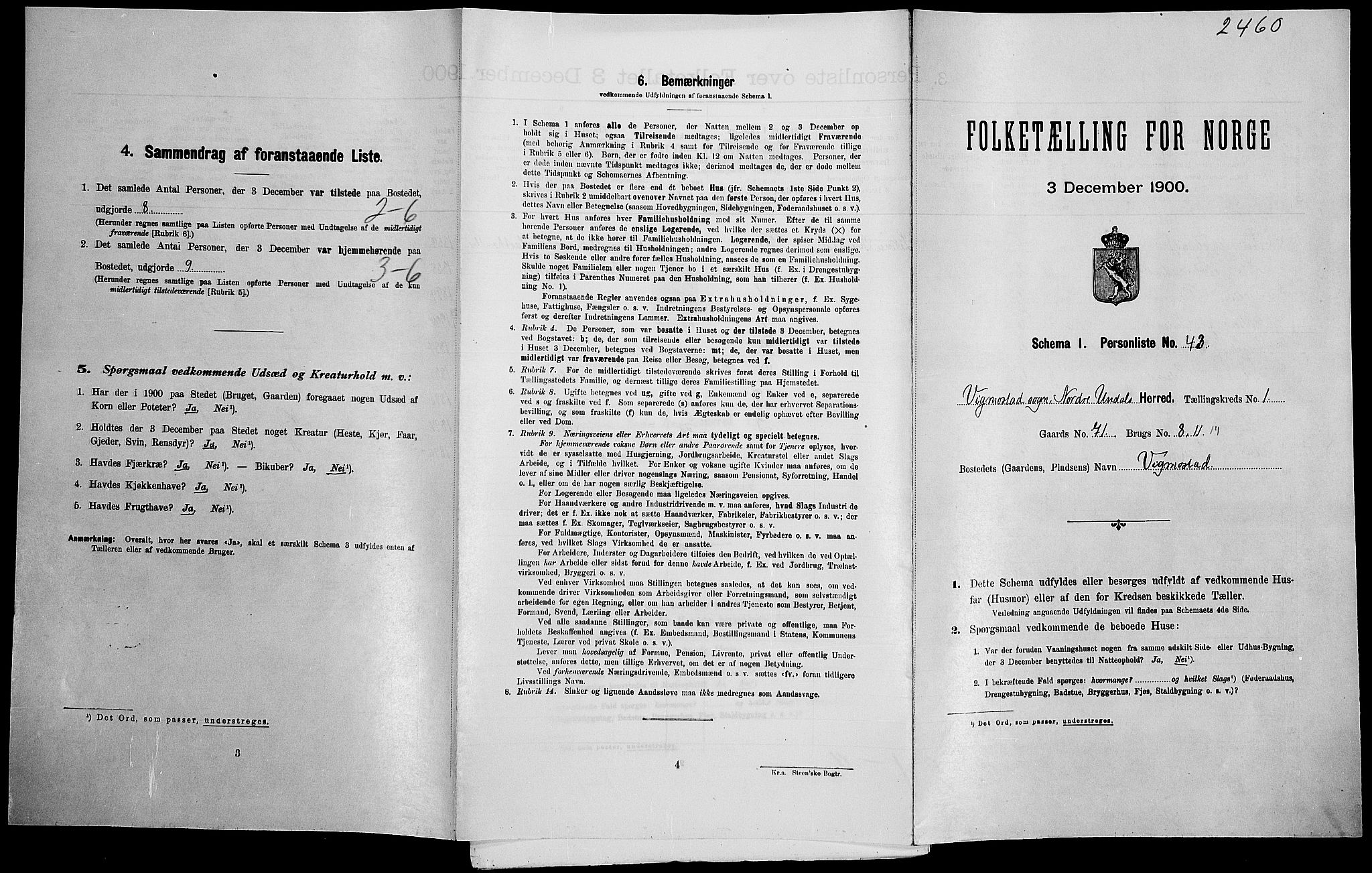 SAK, Folketelling 1900 for 1028 Nord-Audnedal herred, 1900, s. 151