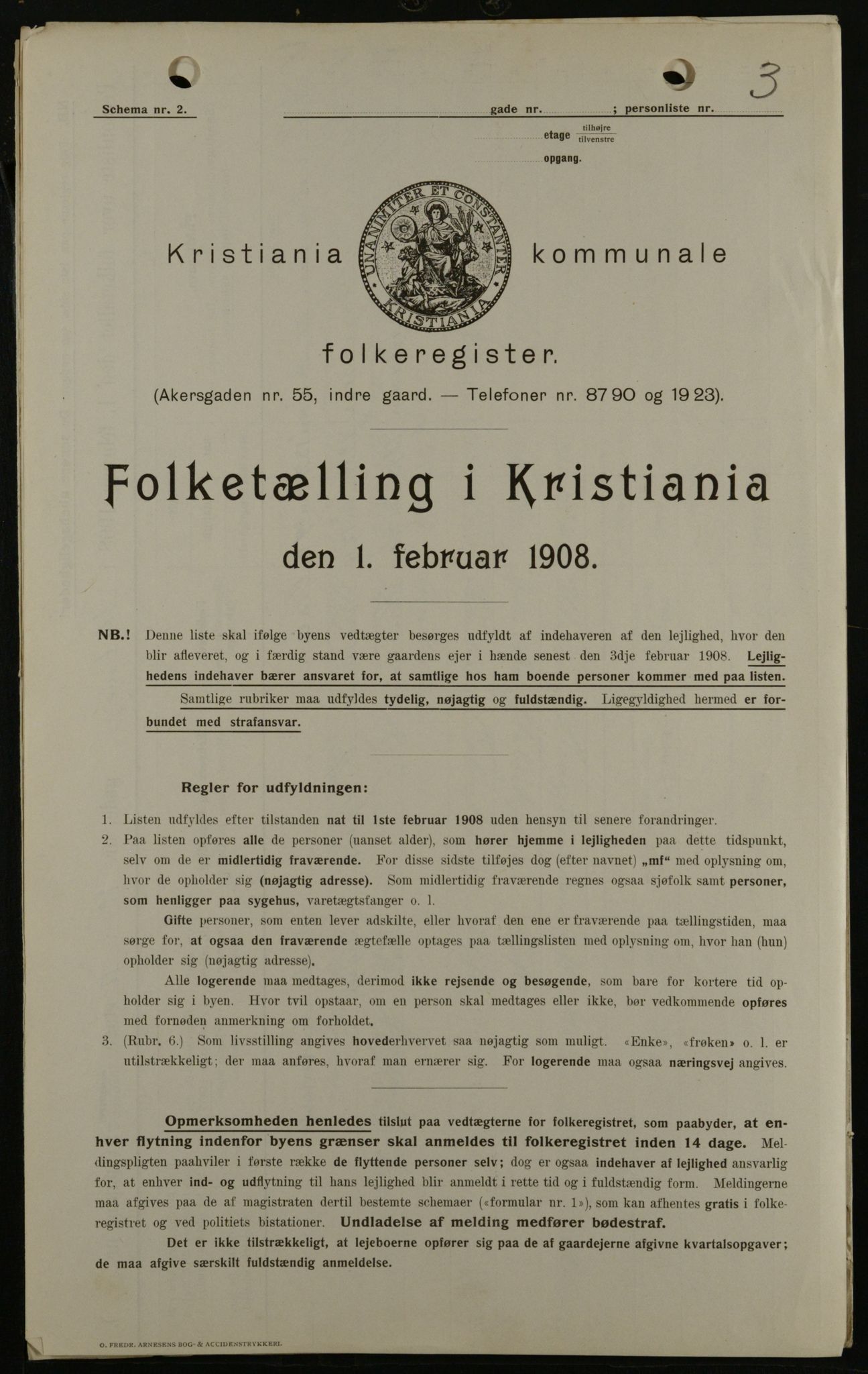 OBA, Kommunal folketelling 1.2.1908 for Kristiania kjøpstad, 1908, s. 53818