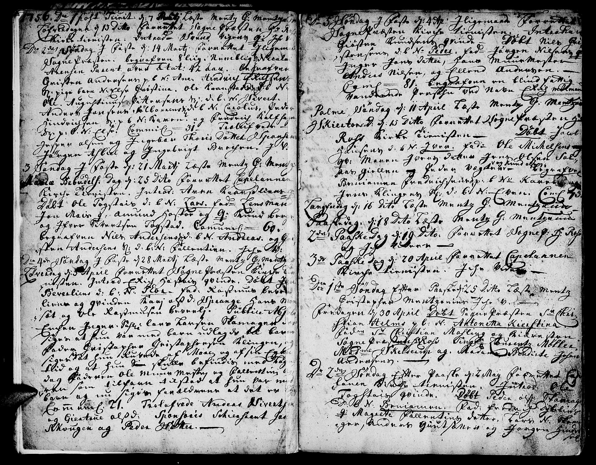 Ministerialprotokoller, klokkerbøker og fødselsregistre - Sør-Trøndelag, AV/SAT-A-1456/671/L0840: Ministerialbok nr. 671A02, 1756-1794, s. 4-5