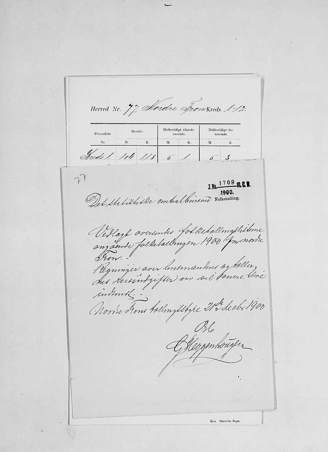 SAH, Folketelling 1900 for 0518 Nord-Fron herred, 1900, s. 4