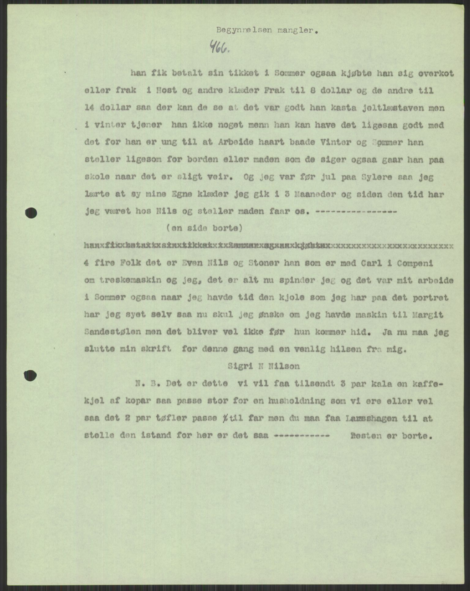 Samlinger til kildeutgivelse, Amerikabrevene, AV/RA-EA-4057/F/L0037: Arne Odd Johnsens amerikabrevsamling I, 1855-1900, s. 1043