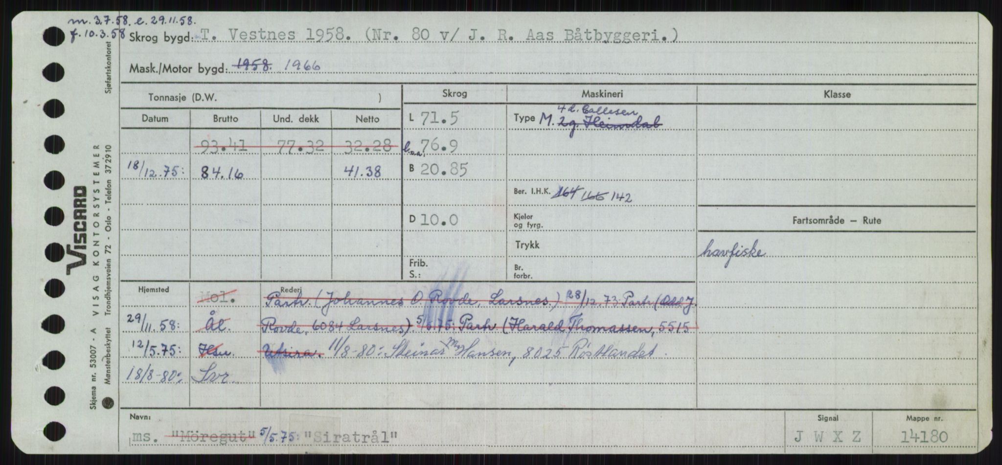 Sjøfartsdirektoratet med forløpere, Skipsmålingen, RA/S-1627/H/Ha/L0005/0001: Fartøy, S-Sven / Fartøy, S-Skji, s. 455