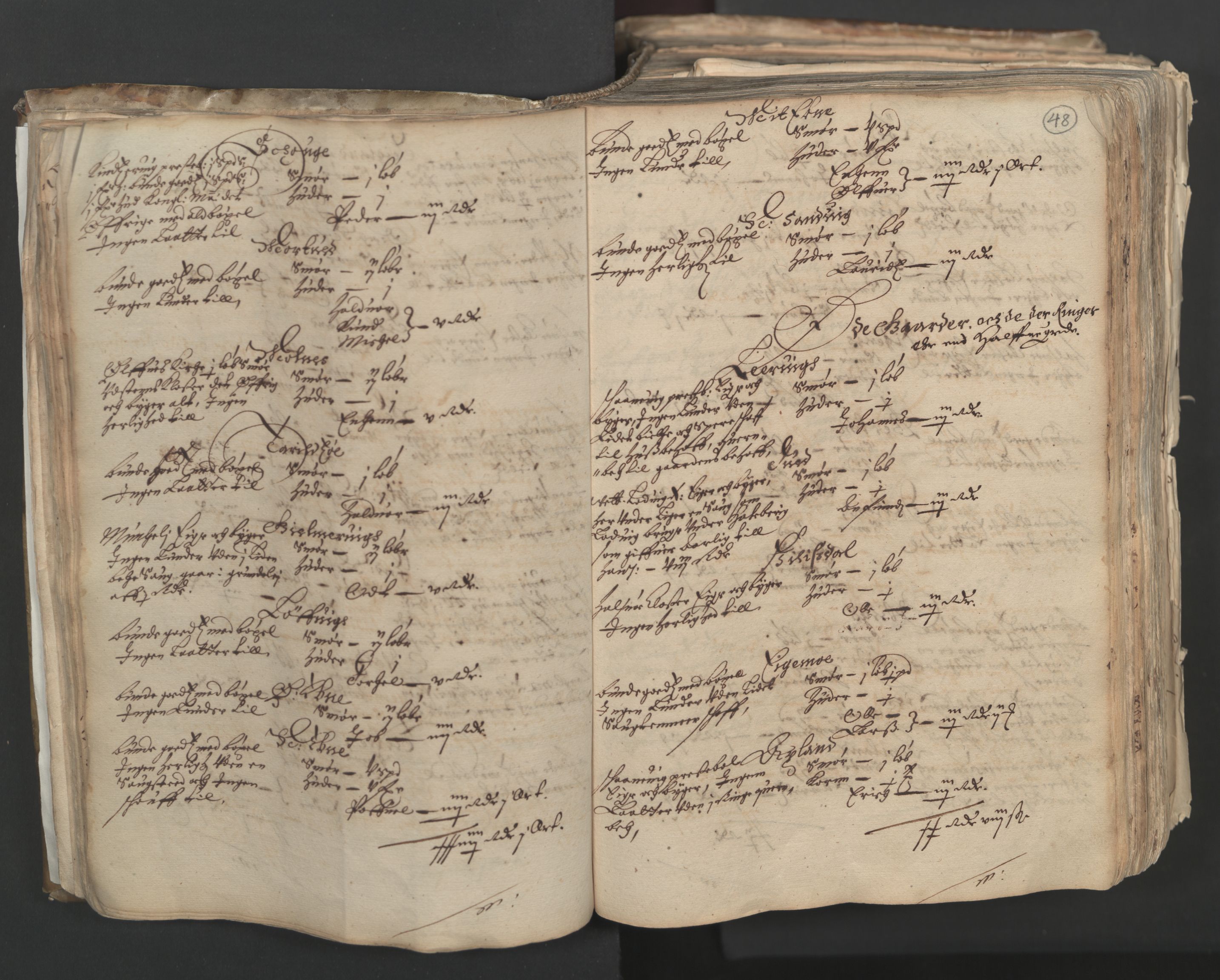 Rentekammeret inntil 1814, Realistisk ordnet avdeling, AV/RA-EA-4070/L/L0024/0001: Bergen lagdømme: / [A]: Alminnelig jordebok og skattemanntall (6 dalers kontribusjonsskatt). Sunnhordland, Hardanger, Nordhordland, Voss, Indre Sogn, Ytre Sogn, Sunnfjord, Nordfjord og Sunnmøre fogderi., 1661, s. 47b-48a
