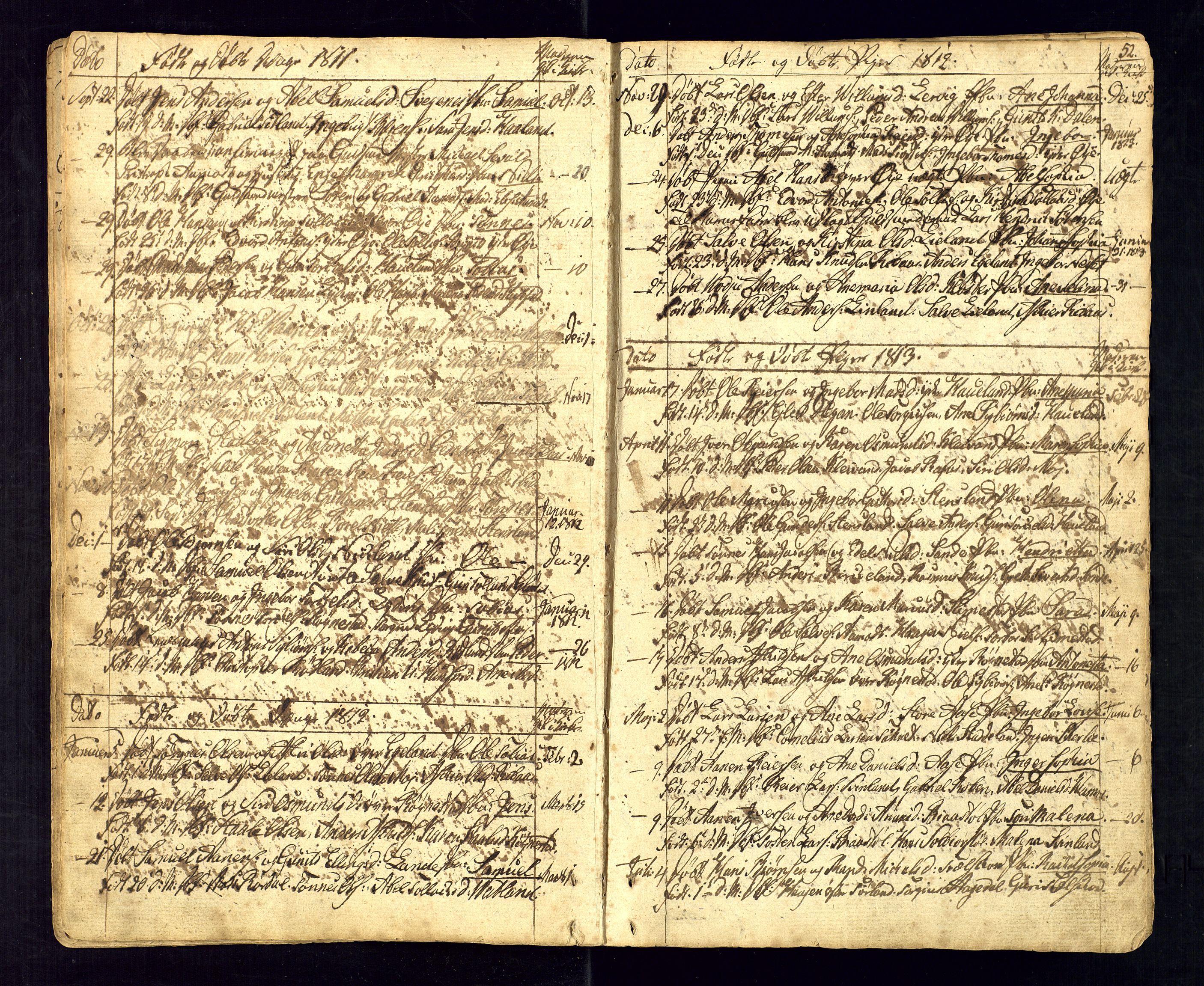 Kvinesdal sokneprestkontor, SAK/1111-0026/F/Fa/Fab/L0002: Ministerialbok nr. A 2, 1789-1815, s. 52