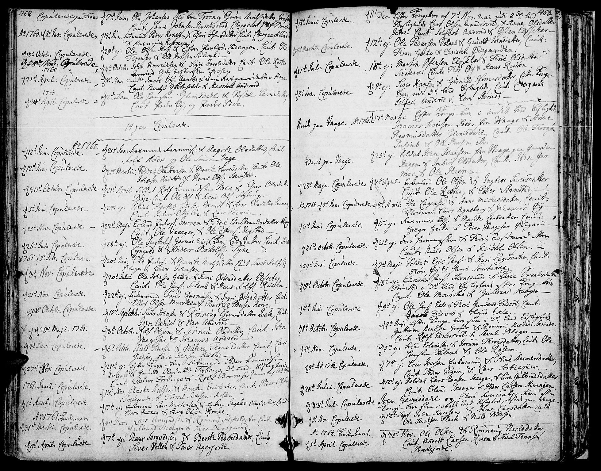 Lom prestekontor, AV/SAH-PREST-070/K/L0002: Ministerialbok nr. 2, 1749-1801, s. 452-453