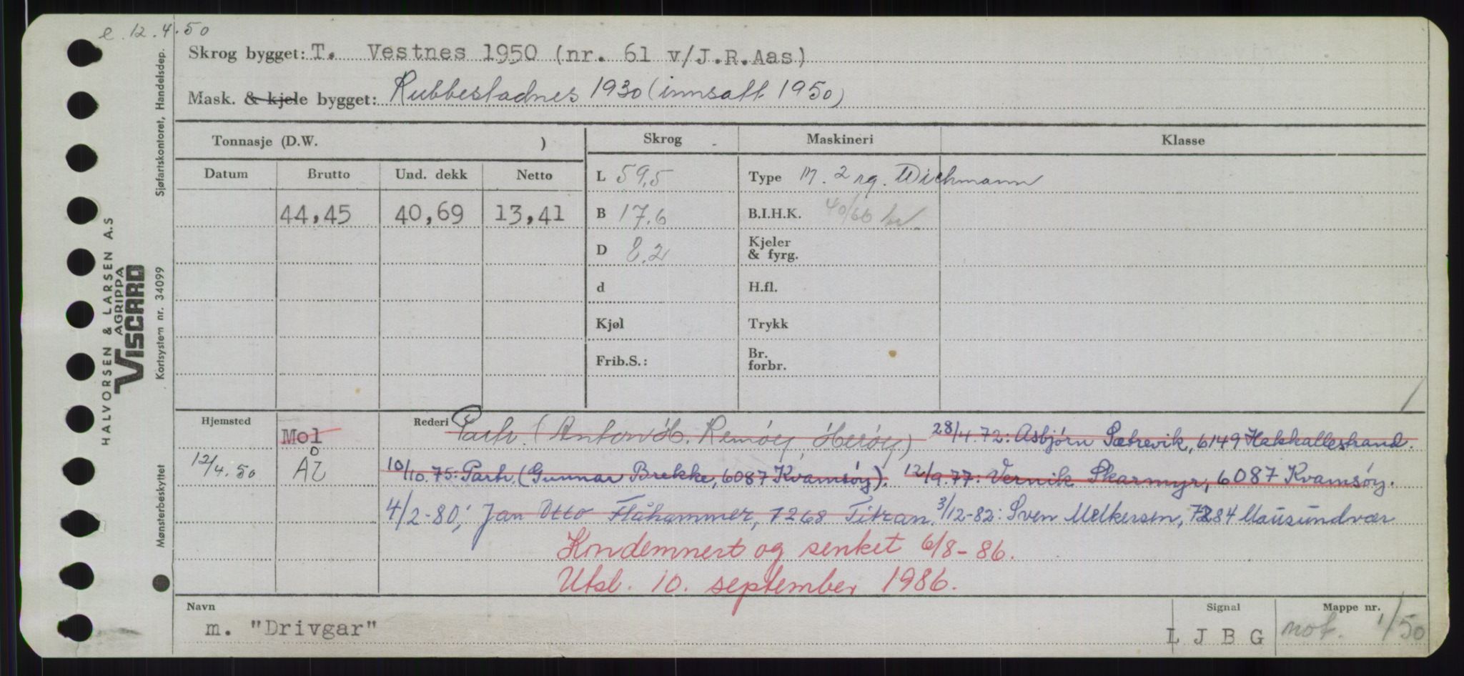 Sjøfartsdirektoratet med forløpere, Skipsmålingen, AV/RA-S-1627/H/Hd/L0008: Fartøy, C-D, s. 651