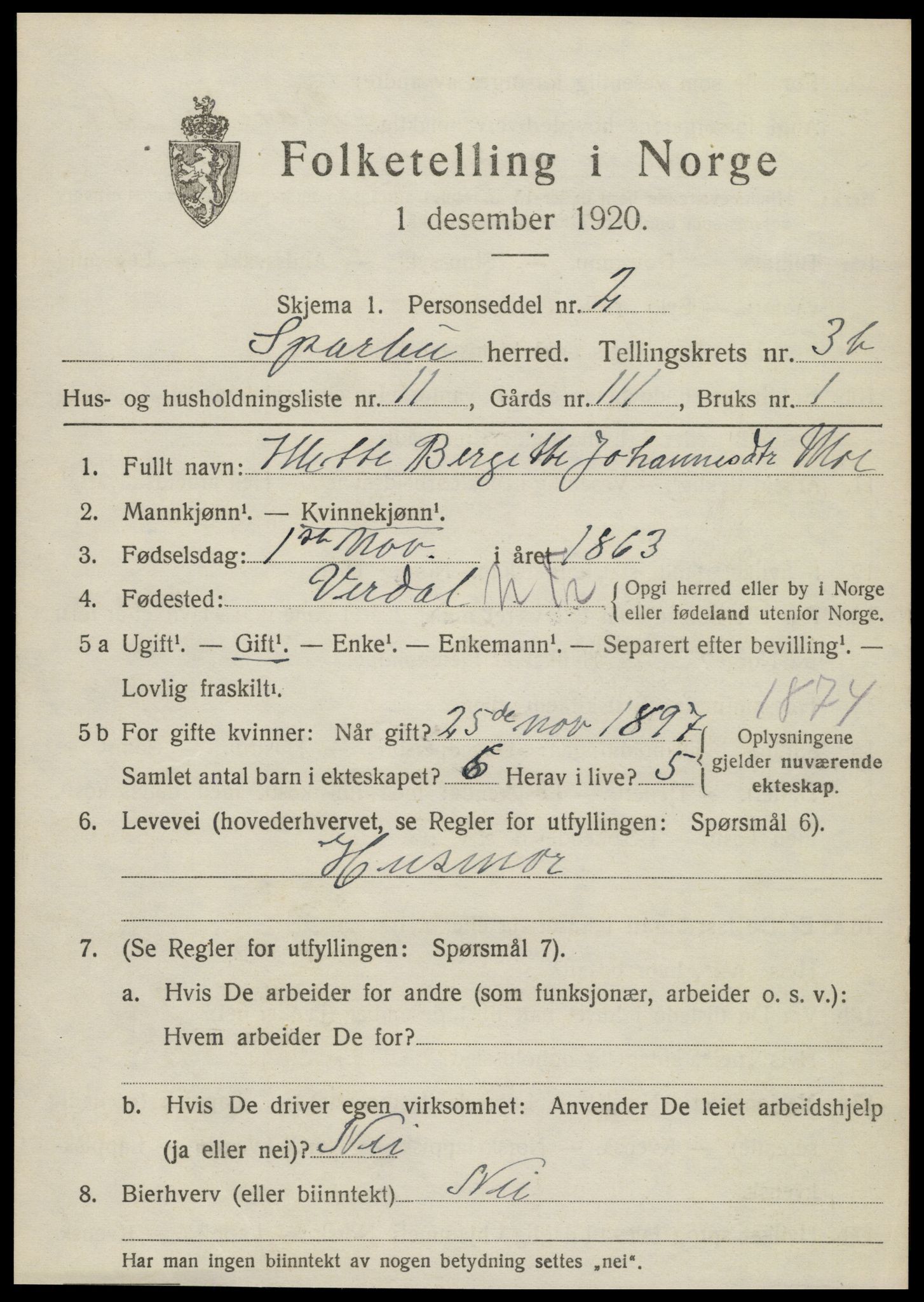 SAT, Folketelling 1920 for 1731 Sparbu herred, 1920, s. 4933