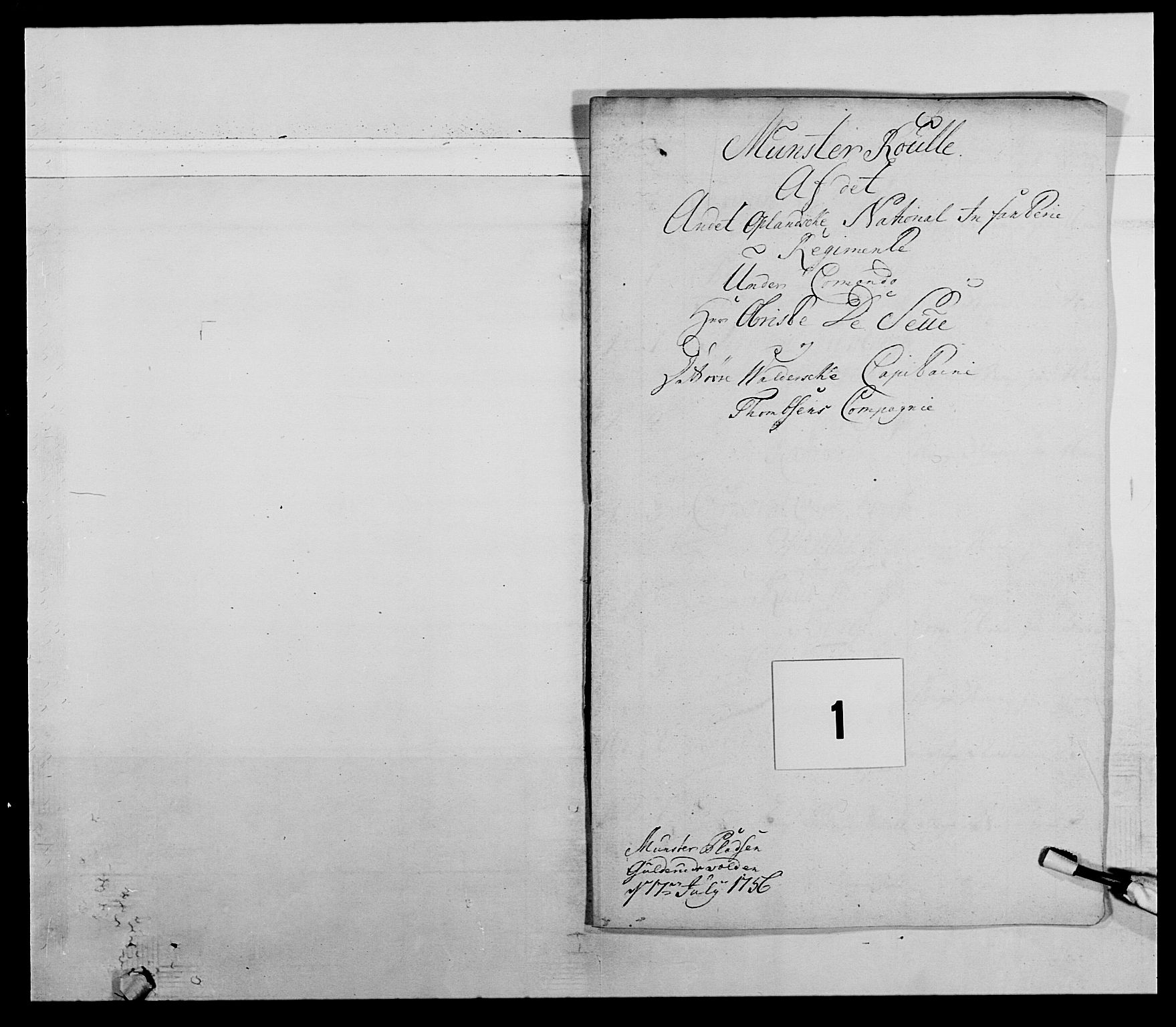 Kommanderende general (KG I) med Det norske krigsdirektorium, AV/RA-EA-5419/E/Ea/L0506: 2. Opplandske regiment, 1756-1765, s. 7