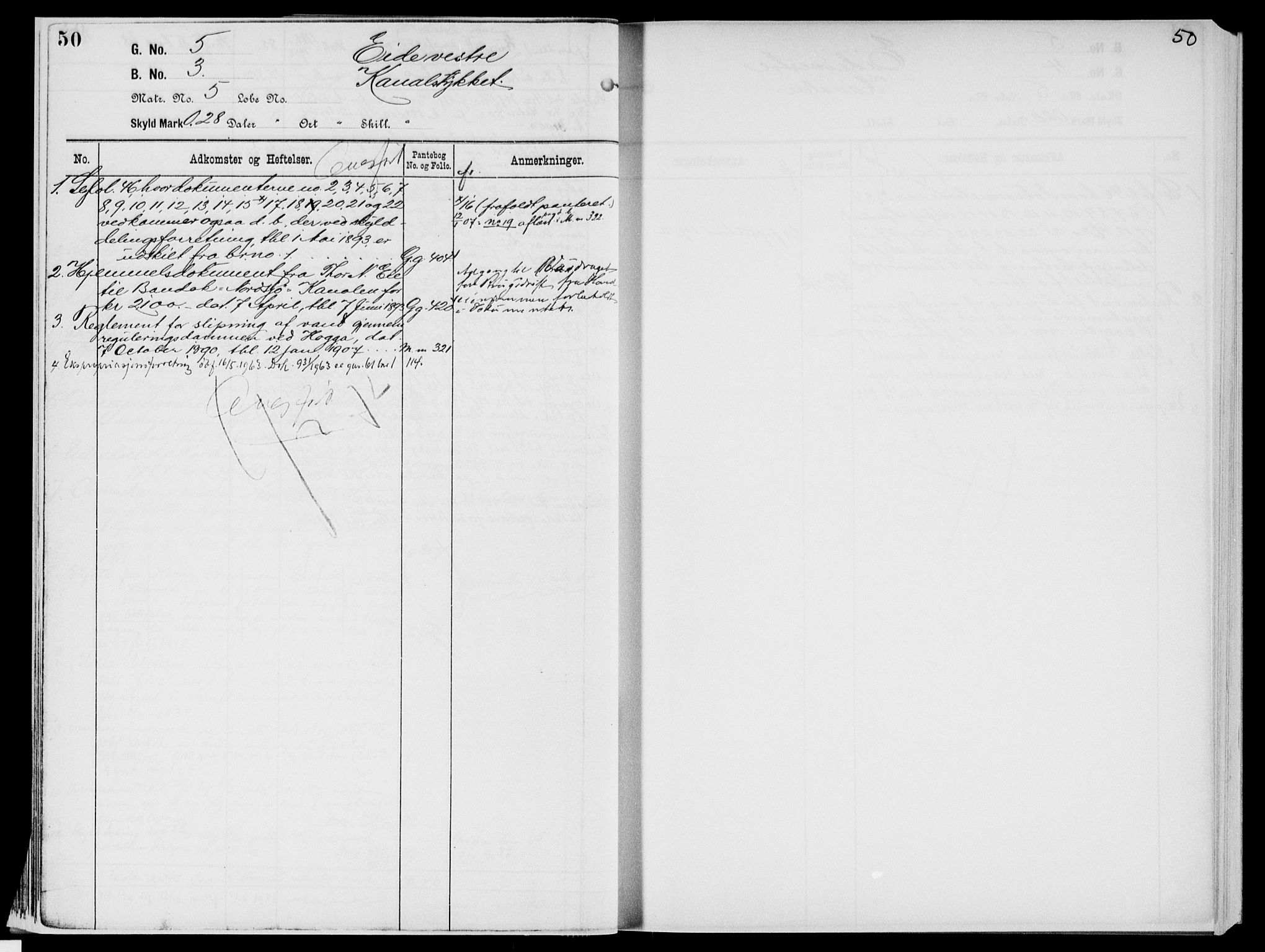 Nedre Telemark sorenskriveri, AV/SAKO-A-135/G/Gb/Gbg/L0001: Panteregister nr. VII 1, s. 50