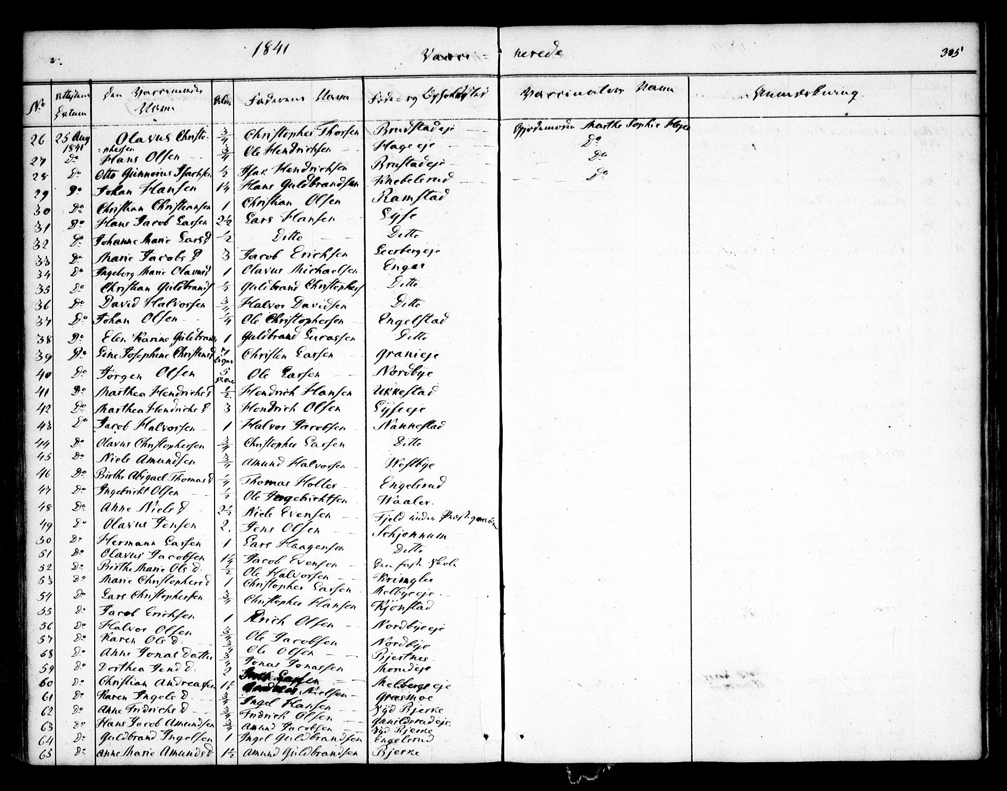Nannestad prestekontor Kirkebøker, SAO/A-10414a/F/Fa/L0010: Ministerialbok nr. I 10, 1840-1850, s. 305