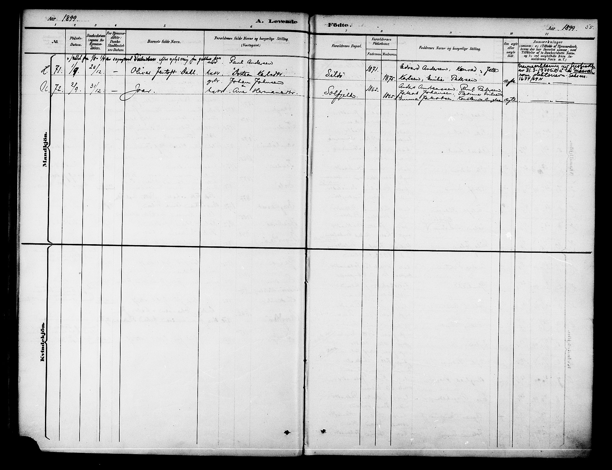 Ministerialprotokoller, klokkerbøker og fødselsregistre - Nordland, AV/SAT-A-1459/834/L0508: Ministerialbok nr. 834A06, 1892-1901, s. 55