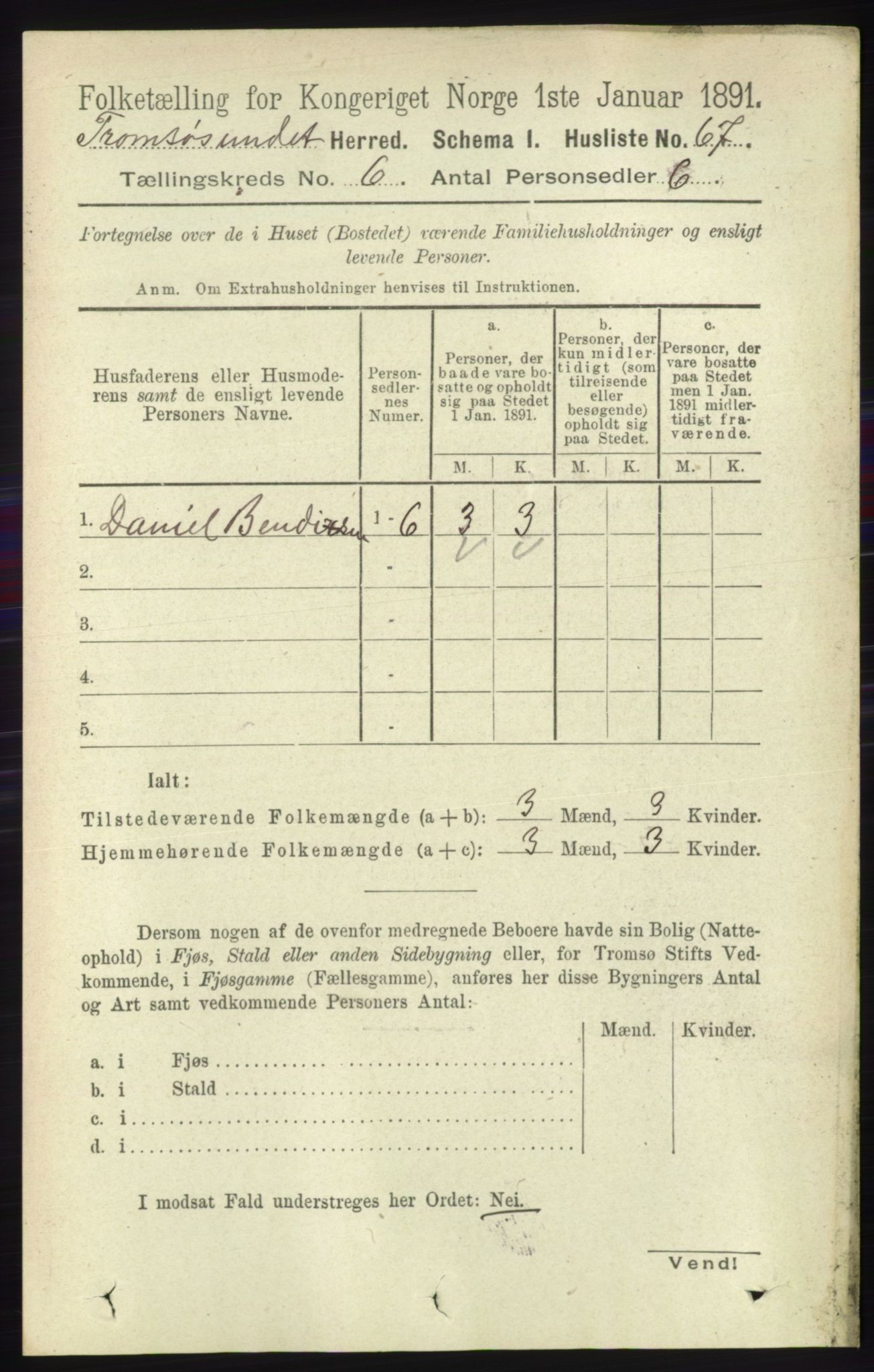 RA, Folketelling 1891 for 1934 Tromsøysund herred, 1891, s. 2982