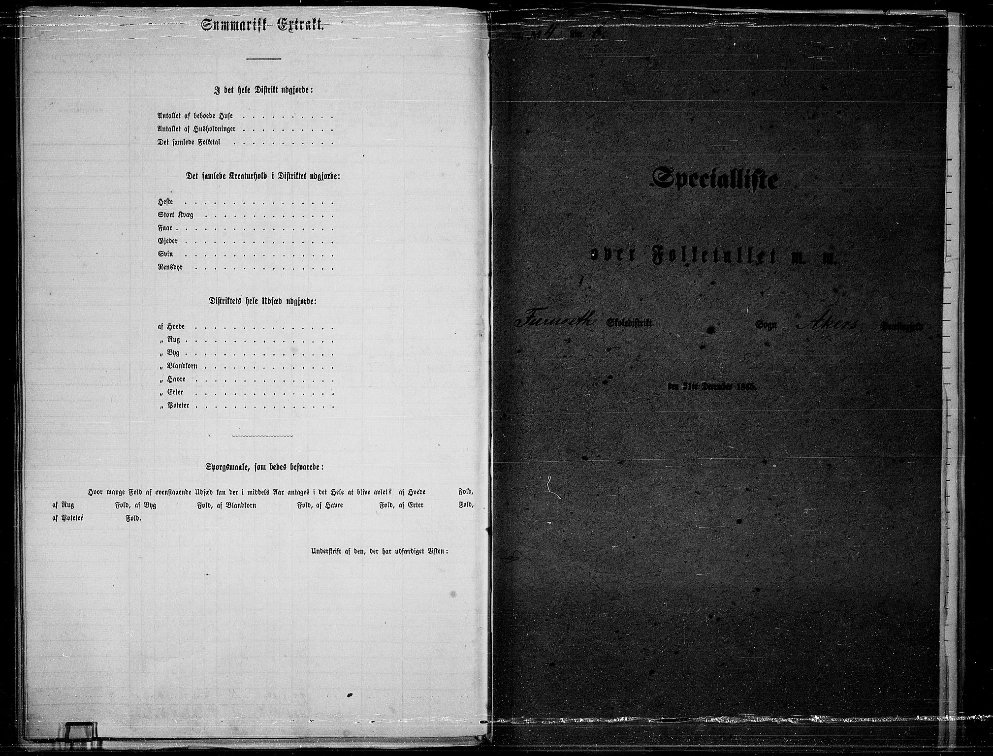 RA, Folketelling 1865 for 0218bP Østre Aker prestegjeld, 1865, s. 161