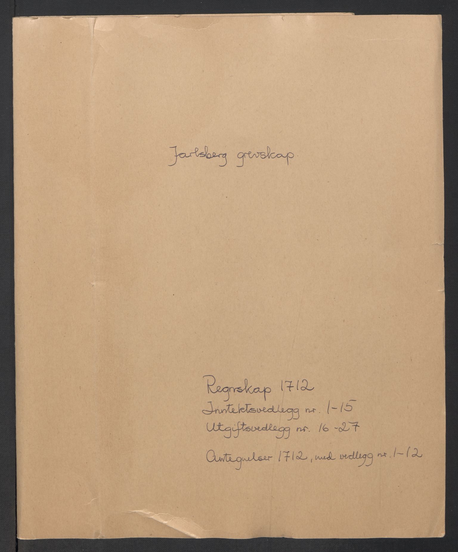 Rentekammeret inntil 1814, Reviderte regnskaper, Fogderegnskap, AV/RA-EA-4092/R32/L1877: Fogderegnskap Jarlsberg grevskap, 1712, s. 2