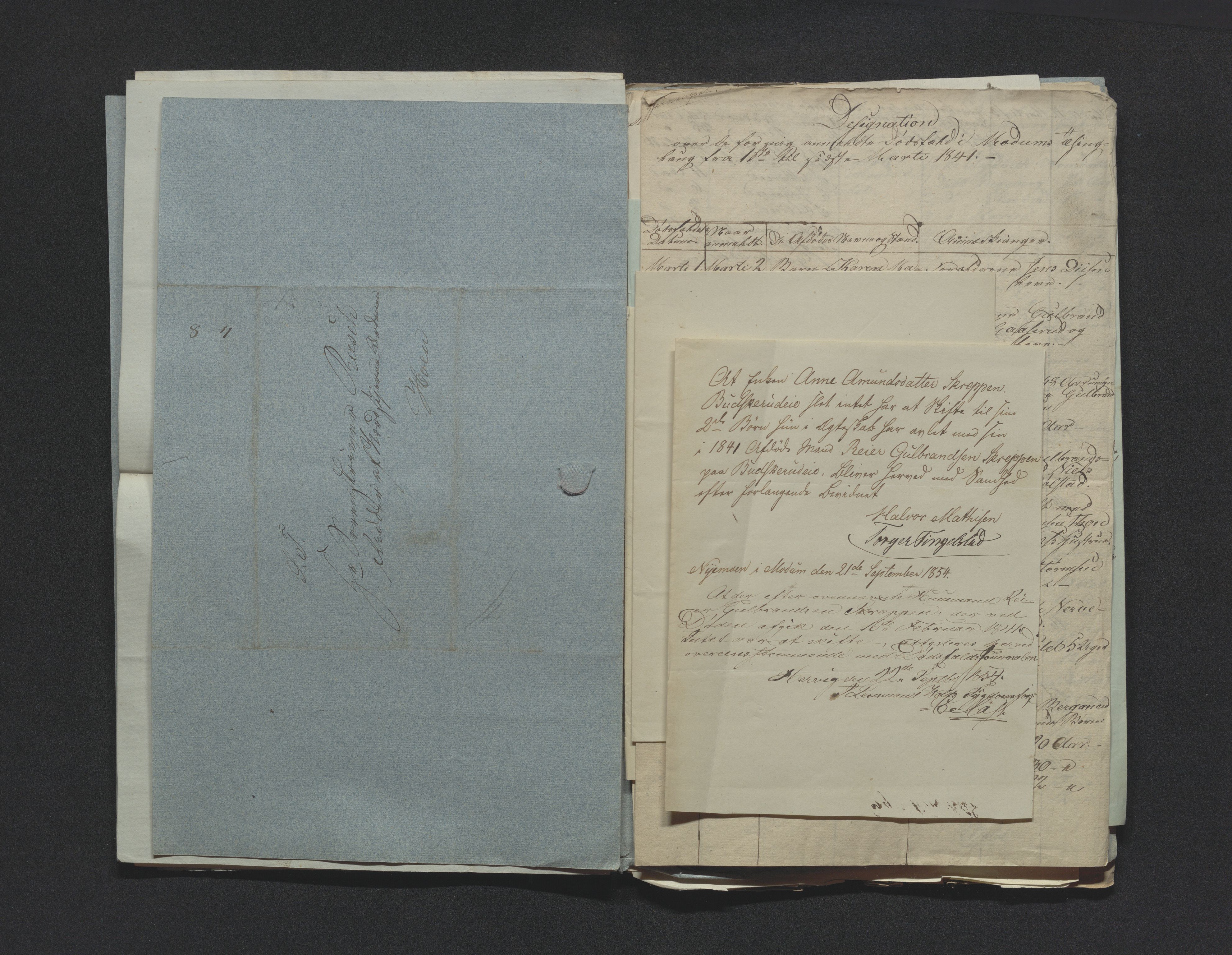 Eiker, Modum og Sigdal sorenskriveri, AV/SAKO-A-123/H/Ha/Hab/L0006: Dødsfallsmeldinger, 1841-1845