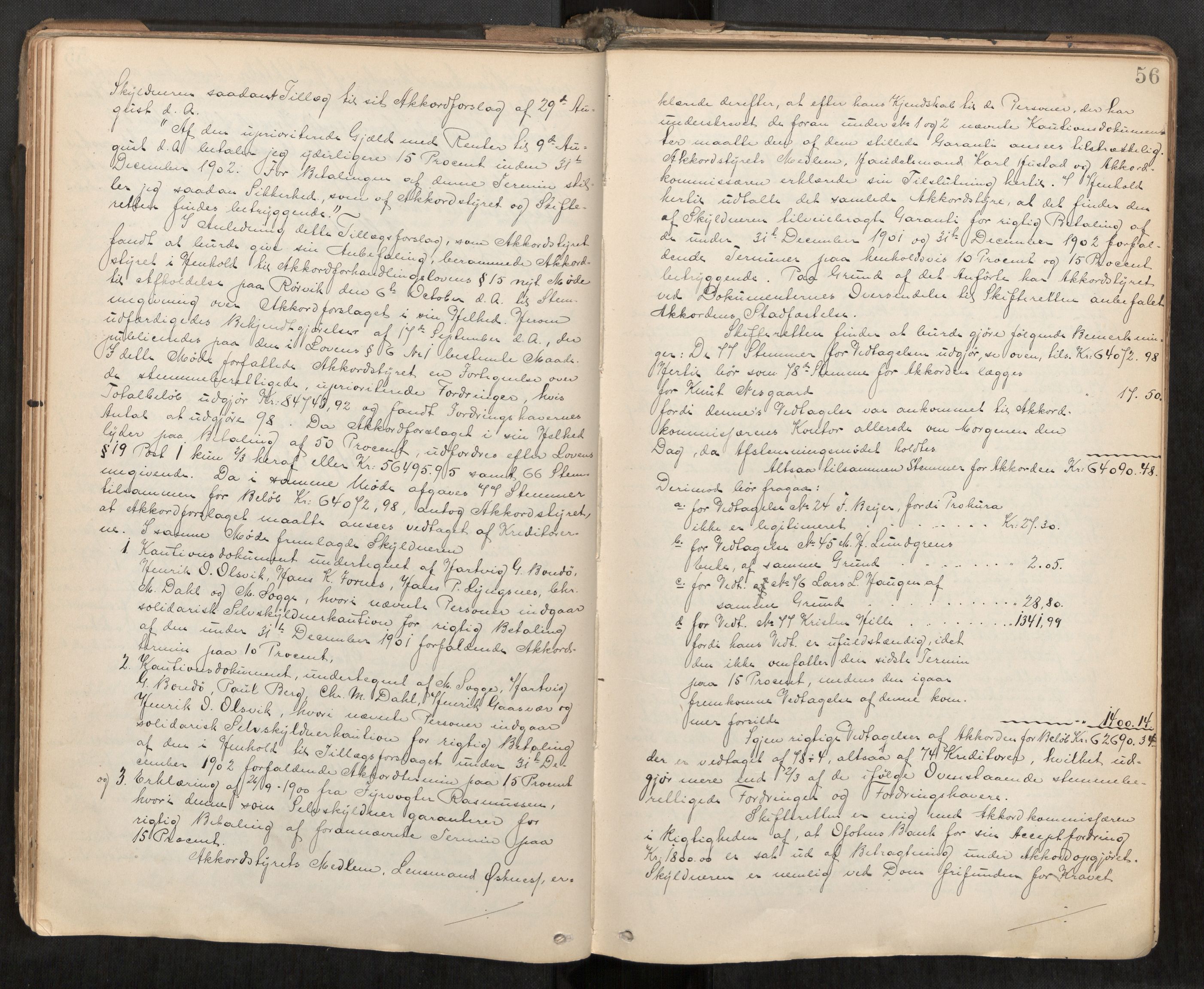 Namdal sorenskriveri, AV/SAT-A-4133/1/3/3B/L0007: Skiftebehandlingsprotokoll, 1899-1905, s. 56