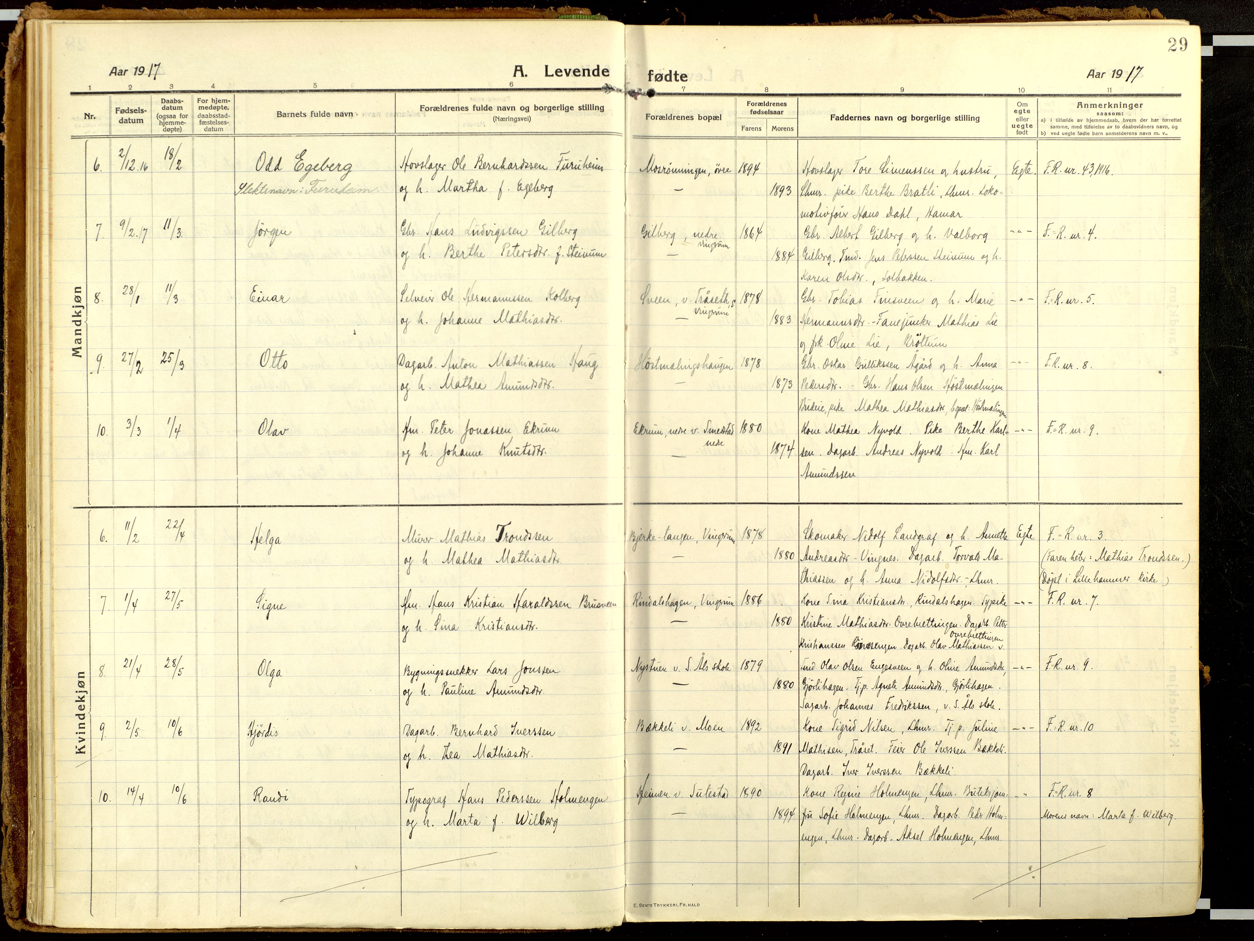 Fåberg prestekontor, AV/SAH-PREST-086/H/Ha/Haa/L0013: Ministerialbok nr. 13, 1913-1928, s. 29