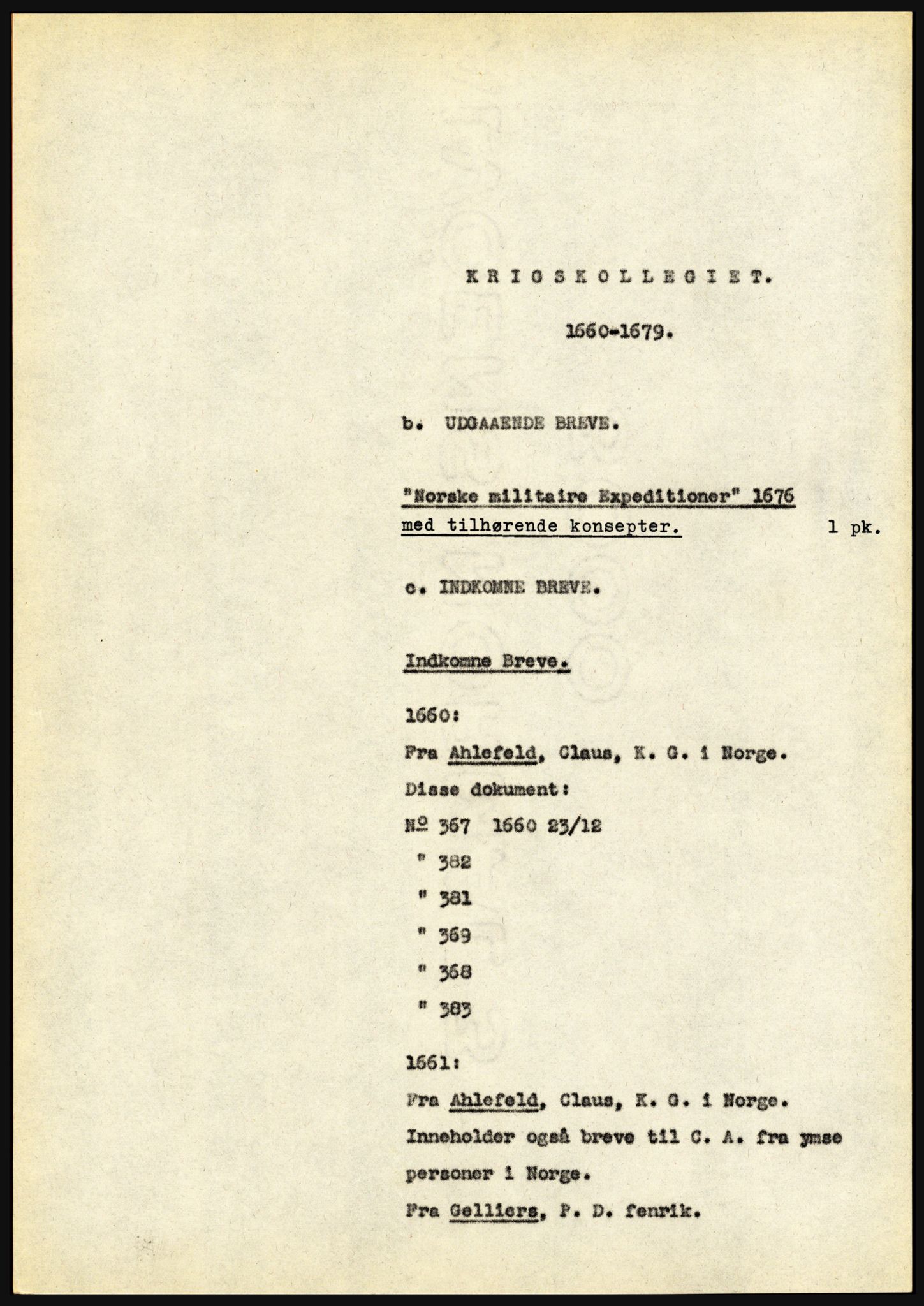 Riksarkivet, Seksjon for eldre arkiv og spesialsamlinger, AV/RA-EA-6797/H/Ha, 1953, s. 1