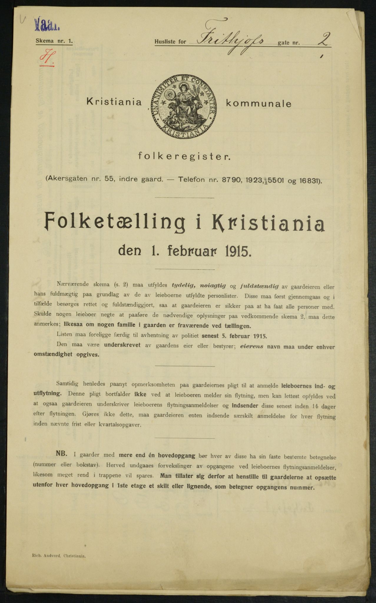 OBA, Kommunal folketelling 1.2.1915 for Kristiania, 1915, s. 26422