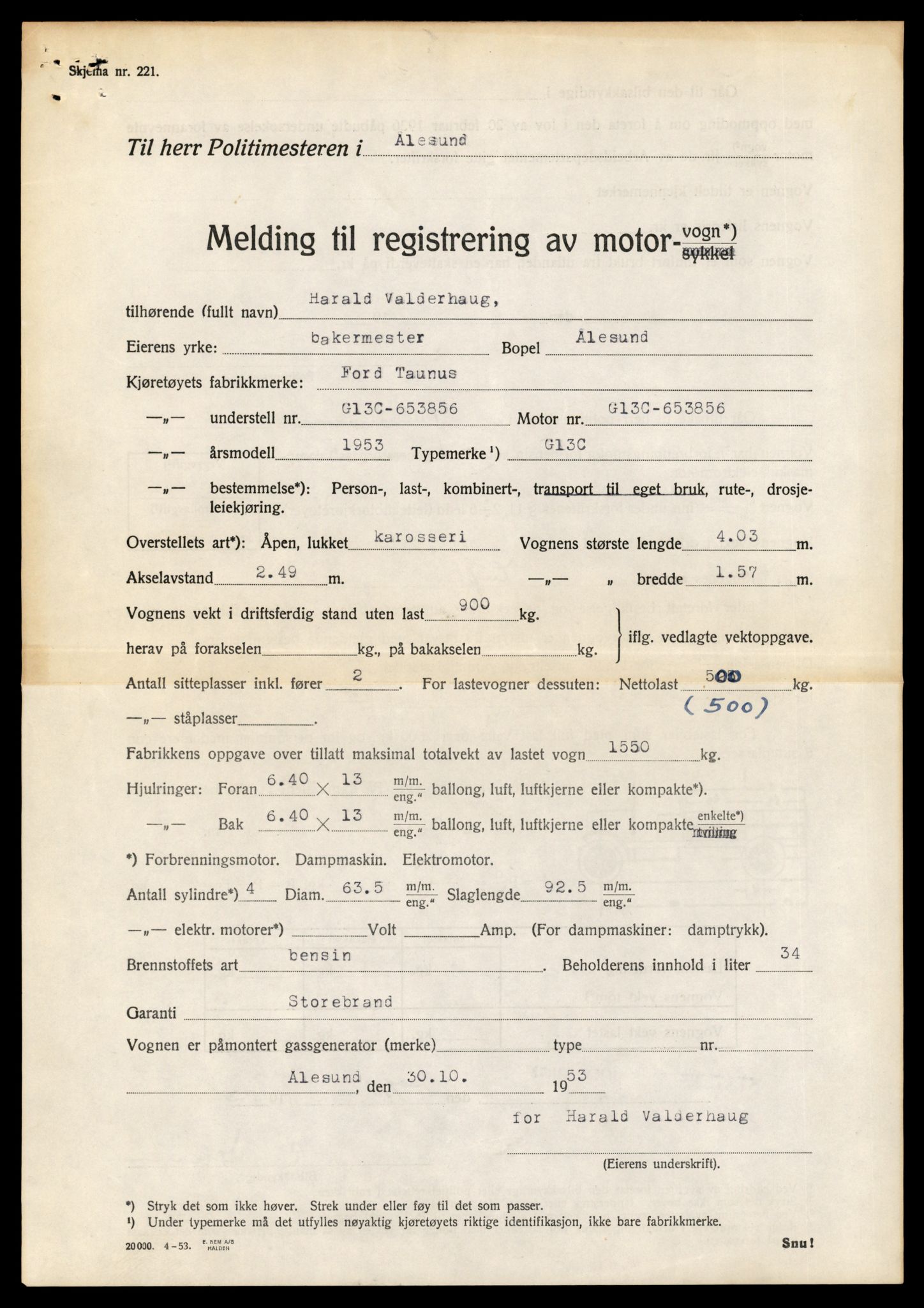 Møre og Romsdal vegkontor - Ålesund trafikkstasjon, AV/SAT-A-4099/F/Fe/L0034: Registreringskort for kjøretøy T 12500 - T 12652, 1927-1998, s. 2378