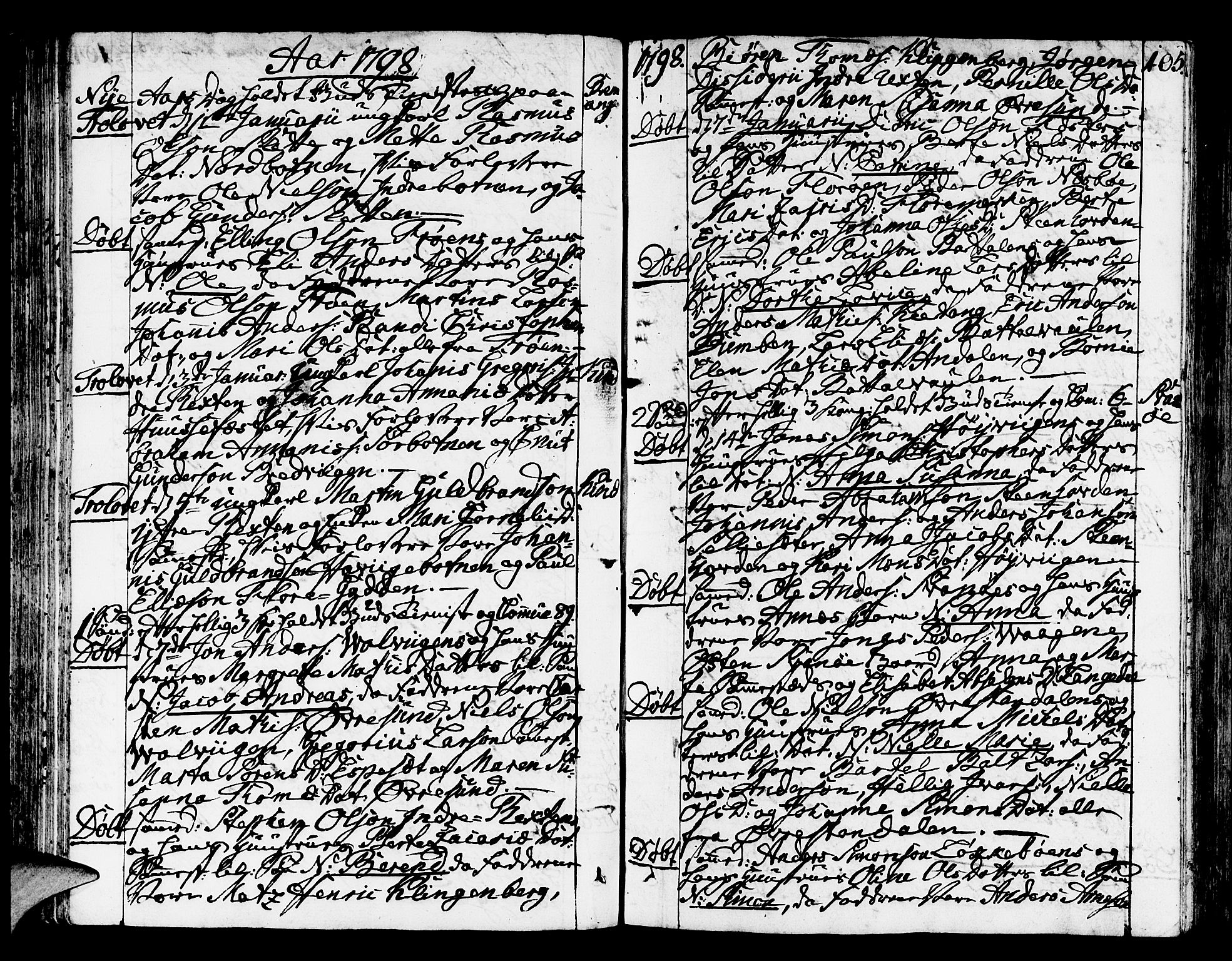 Kinn sokneprestembete, AV/SAB-A-80801/H/Haa/Haaa/L0003: Ministerialbok nr. A 3, 1785-1821, s. 105