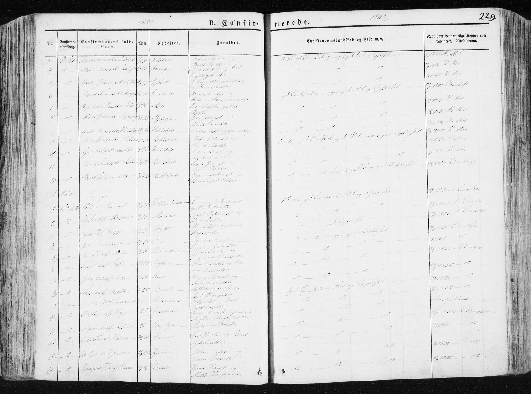 Ministerialprotokoller, klokkerbøker og fødselsregistre - Sør-Trøndelag, SAT/A-1456/665/L0771: Ministerialbok nr. 665A06, 1830-1856, s. 229