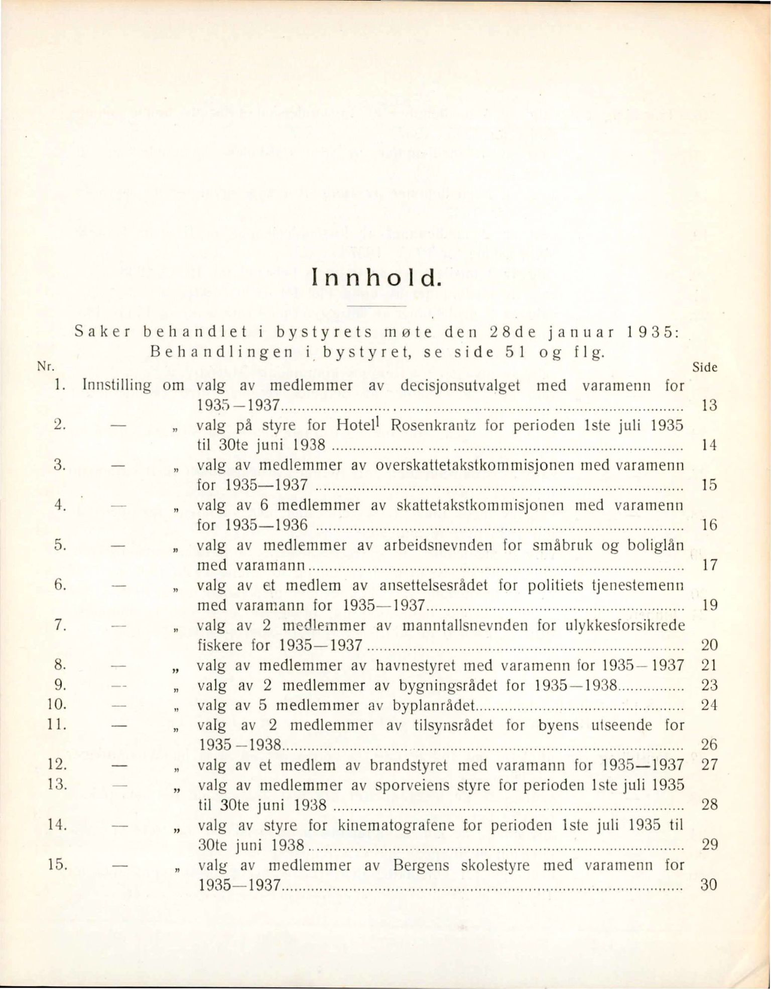 Bergen kommune. Formannskapet, BBA/A-0003/Ad/L0130: Bergens Kommuneforhandlinger, bind I, 1935