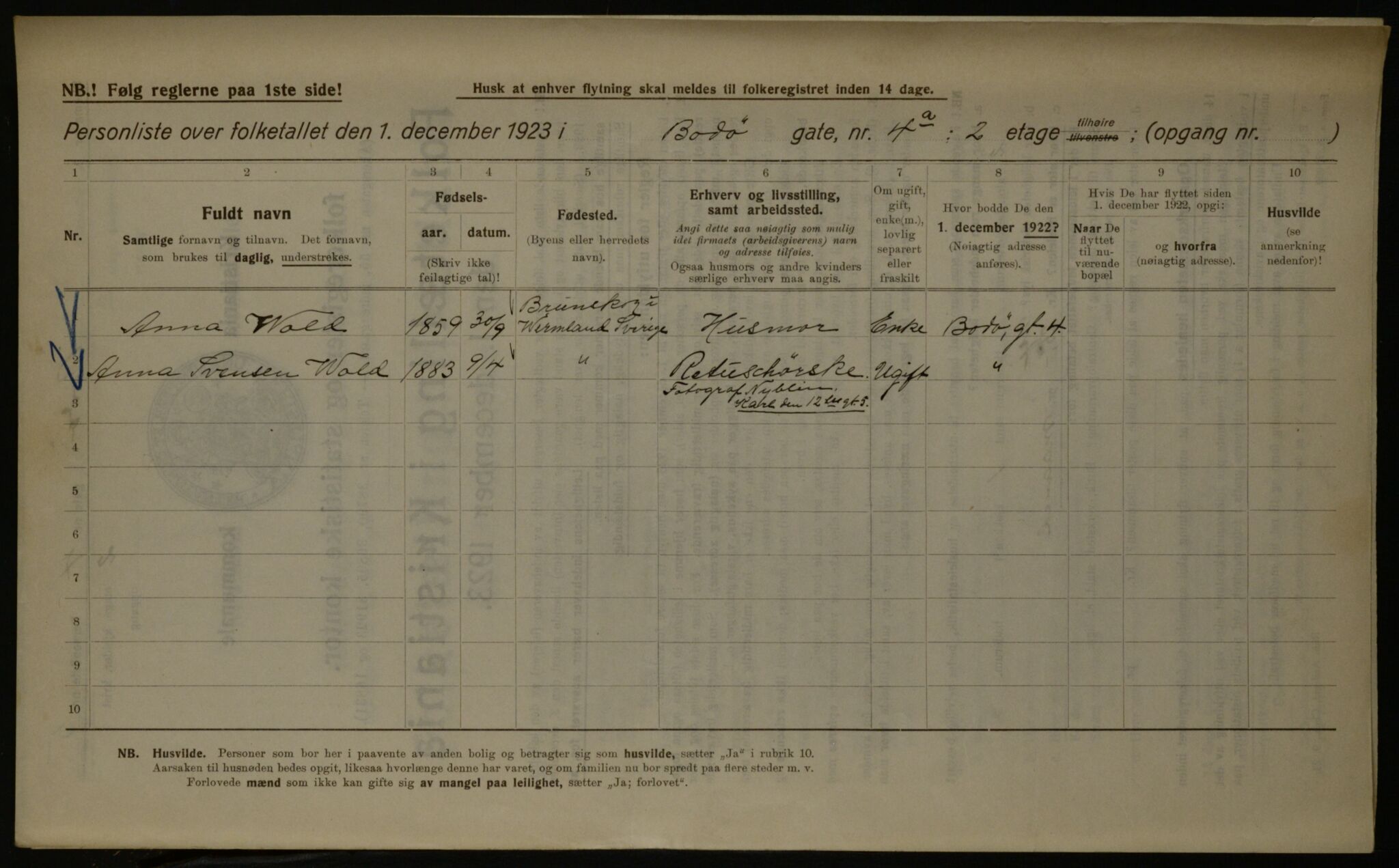 OBA, Kommunal folketelling 1.12.1923 for Kristiania, 1923, s. 7763