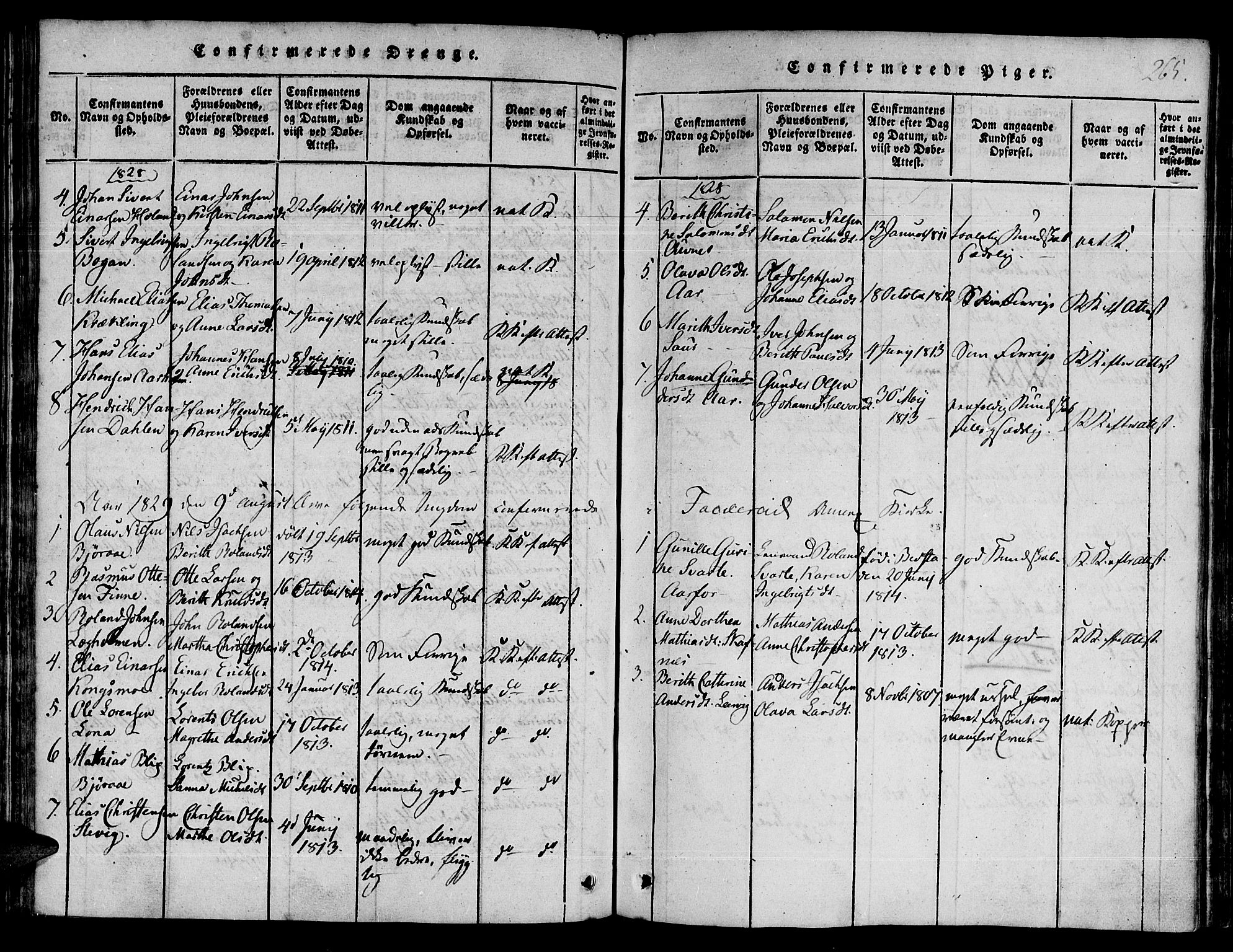 Ministerialprotokoller, klokkerbøker og fødselsregistre - Nord-Trøndelag, AV/SAT-A-1458/780/L0636: Ministerialbok nr. 780A03 /1, 1815-1830, s. 265