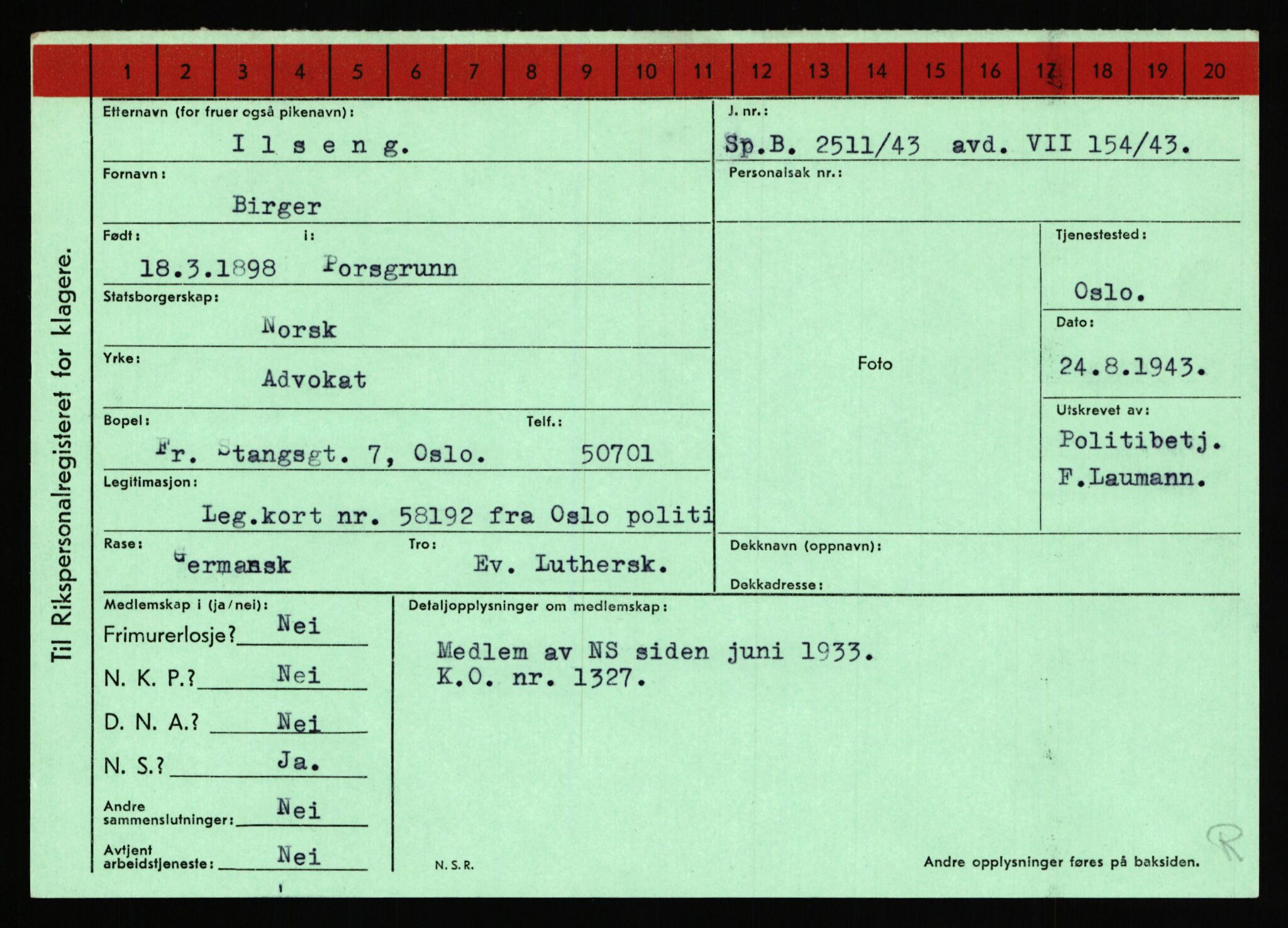 Statspolitiet - Hovedkontoret / Osloavdelingen, AV/RA-S-1329/C/Ca/L0007: Hol - Joelsen, 1943-1945, s. 2226